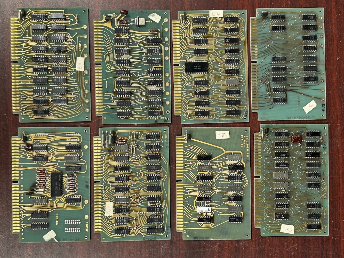 Lot of 8) Vintage 1974 Hazeltine Logic Circuit Boards PC-19-74 #95