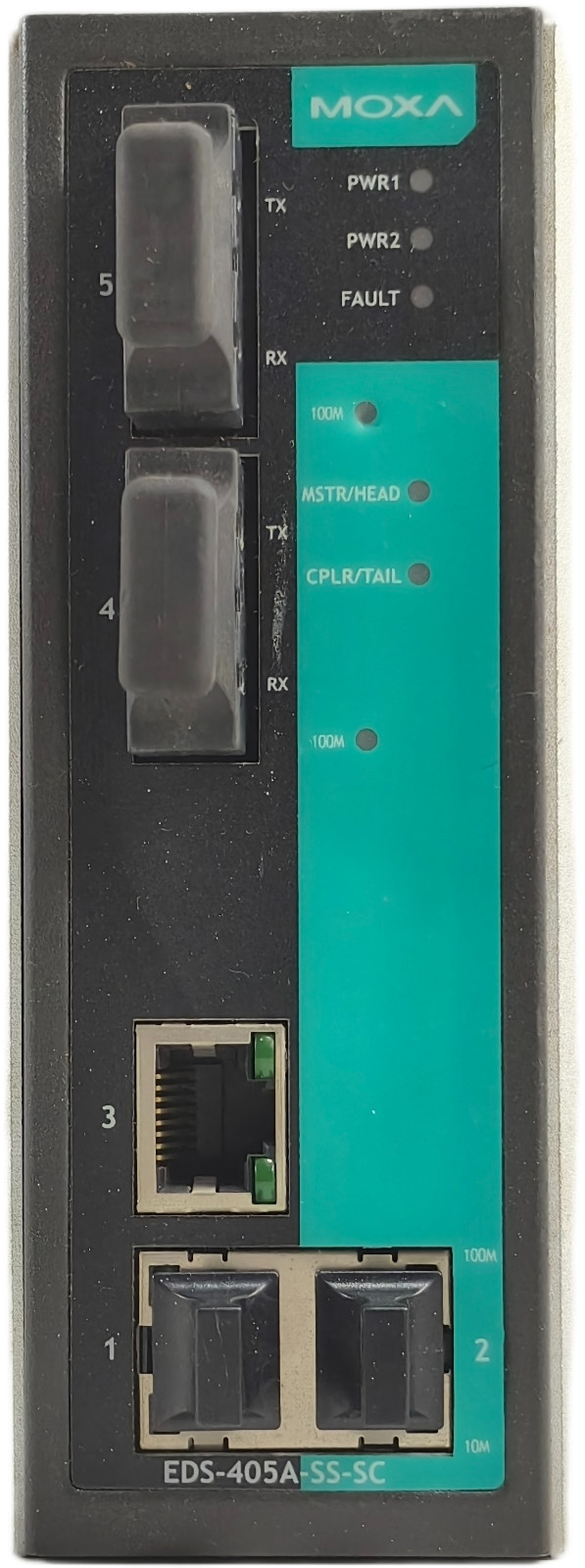 MOXA EDS-405A-SS-SC Industrial Ethernet Switch 5-Port DIN Rail Fiber