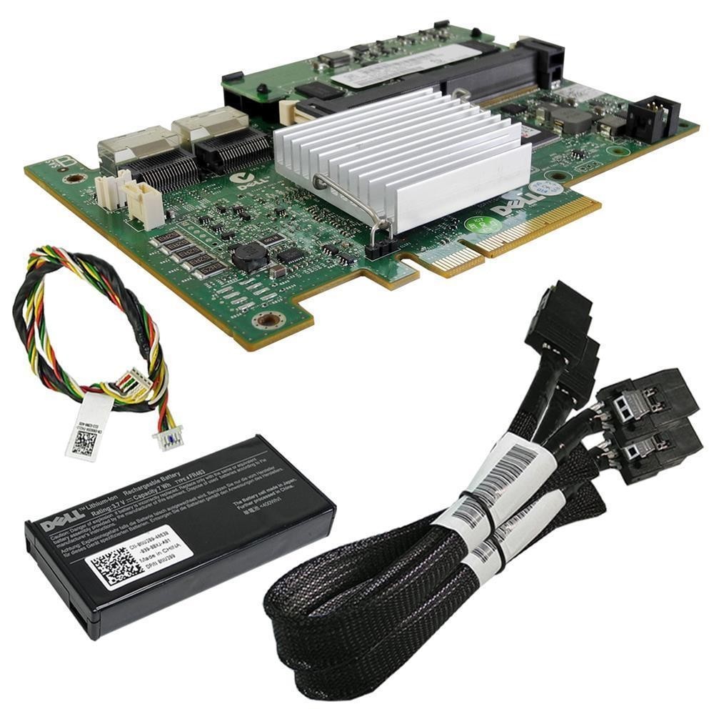 DELL PERC H700 6Gb/s PCI-E x8 1GB SAS RAID Controller 0HCR2Y 0R374M +BBU +Cable