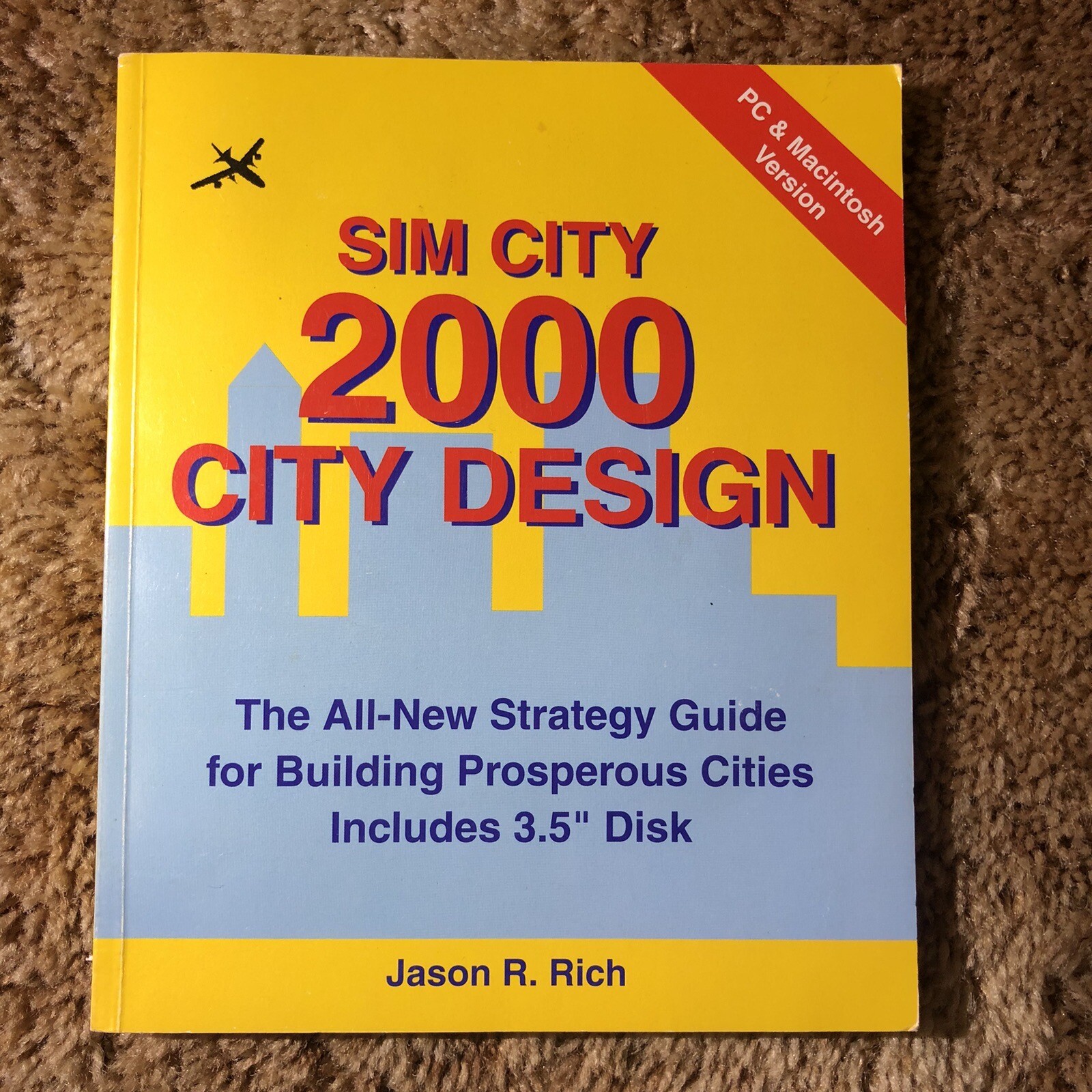 Sim City 2000 City Design Book & Software By Jason R. Rich 3.5” (Compute, 1994)