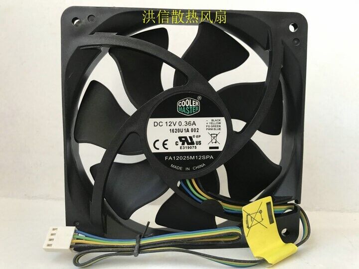 Cooler Master 12025 FA12025M12SPA DC12V 0.36A 12CM 4 wire cooling fan