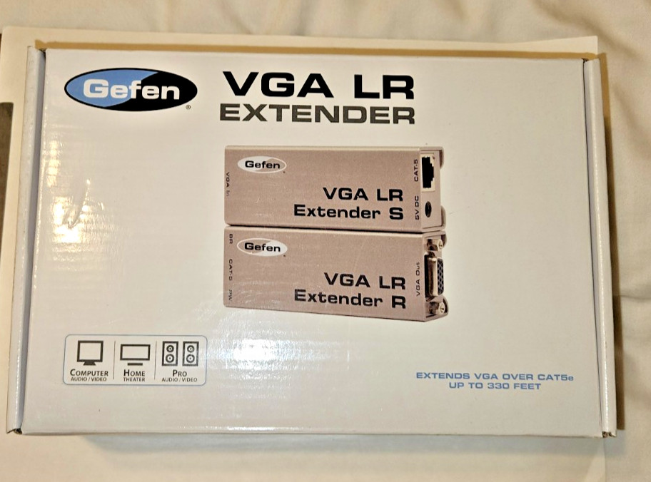 Gefen VGA LR Extender EXT-VGA-141LR-CO Open Box Complete