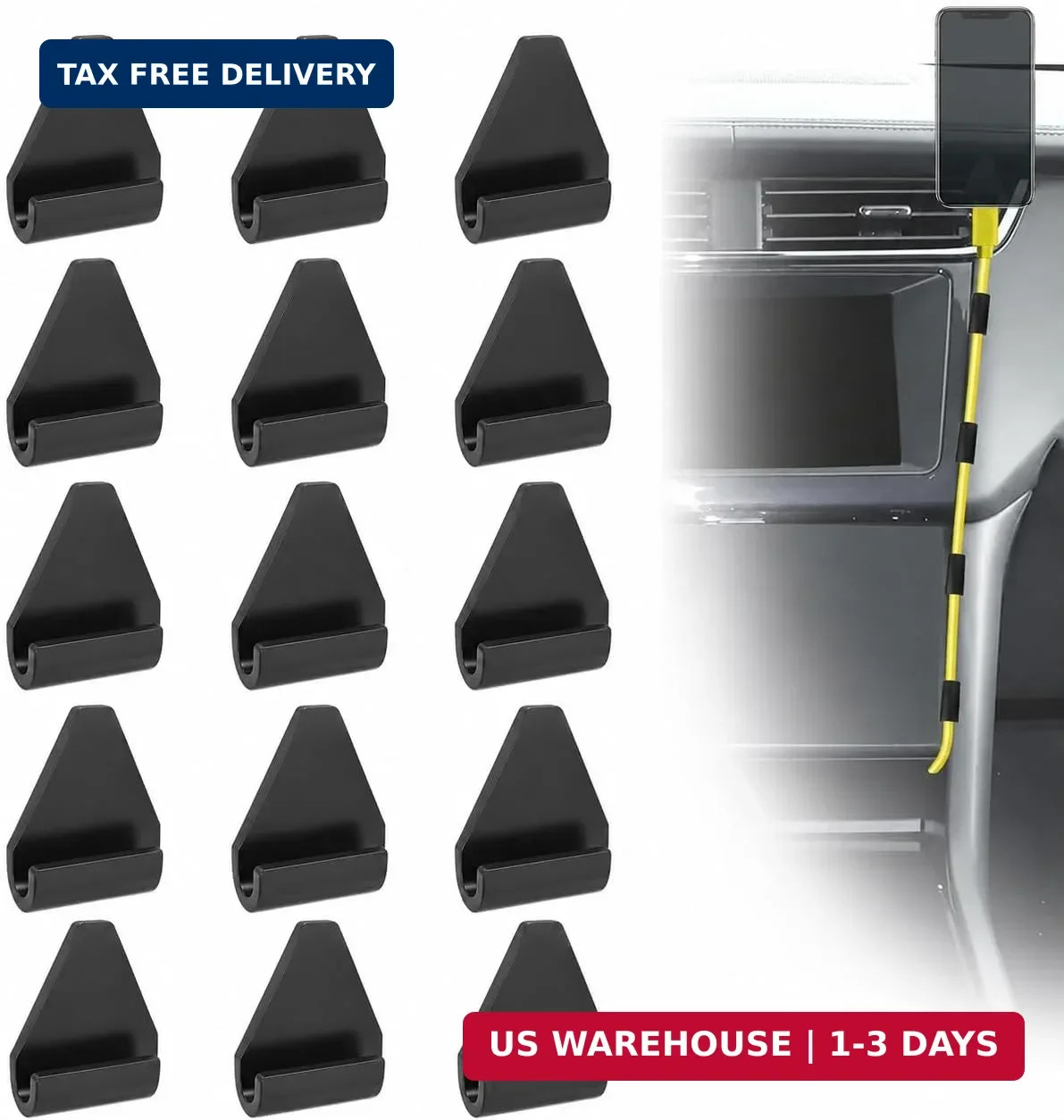 15 Pcs Car Trim Cable Clips, Wire Organizer for Vehicle Interior, No Adhesive Re