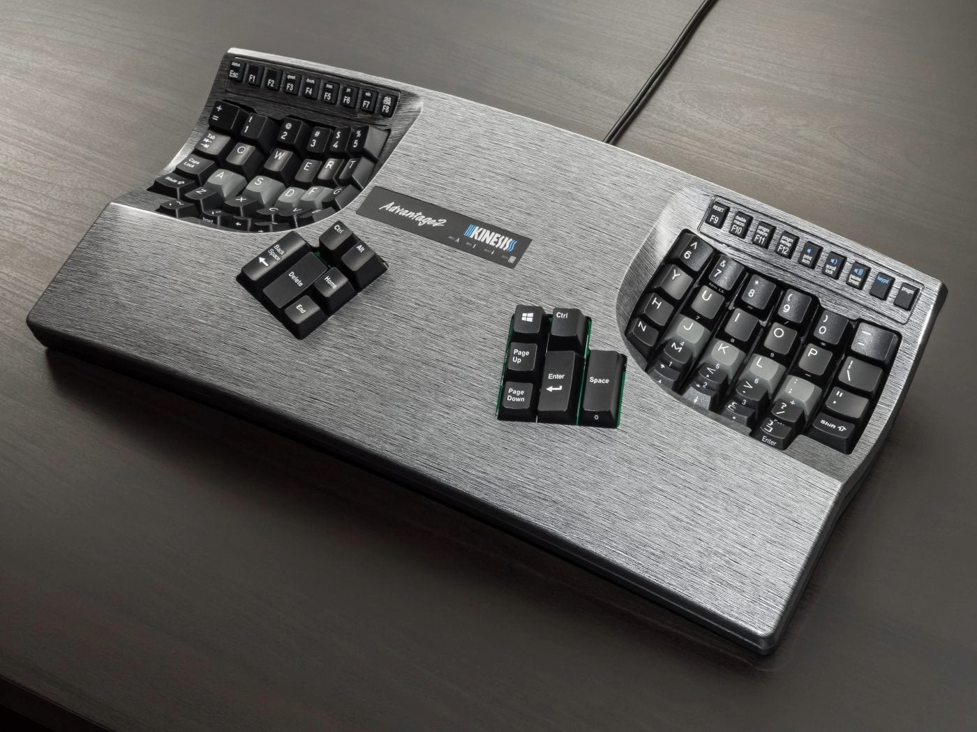 Kinesis Advantage2 Silver Ergonomic Contoured Programmable Keyboard KB605 - New