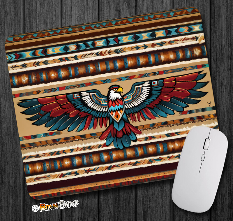 Native American Indian Spirit Art Pattern - Mouse Pad / PC Mousepad - Cool GIFT