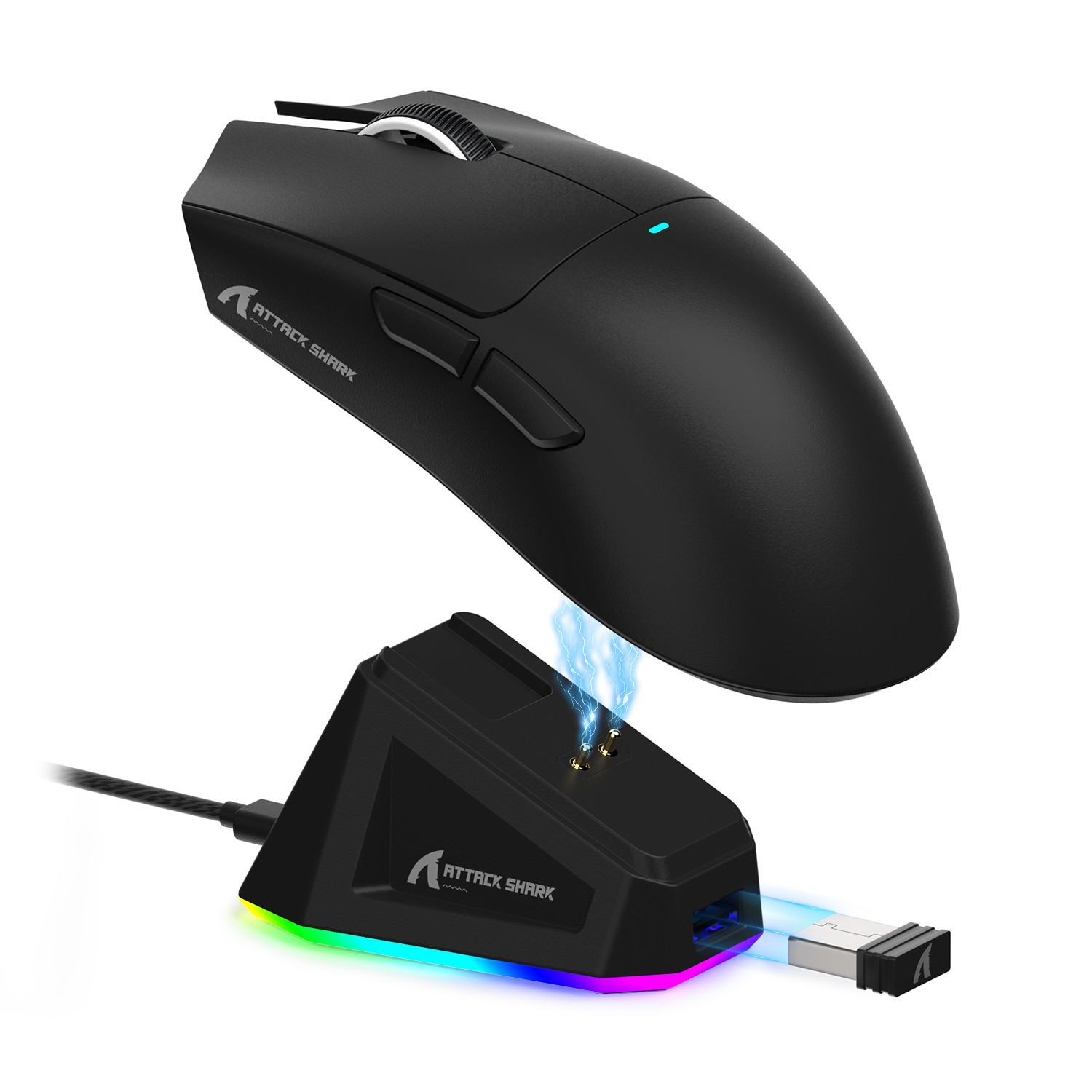 ATTACK SHARK X11 Tri-Mode Wireless Gaming Mouse, RGB Charging Dock, 22000 DPI