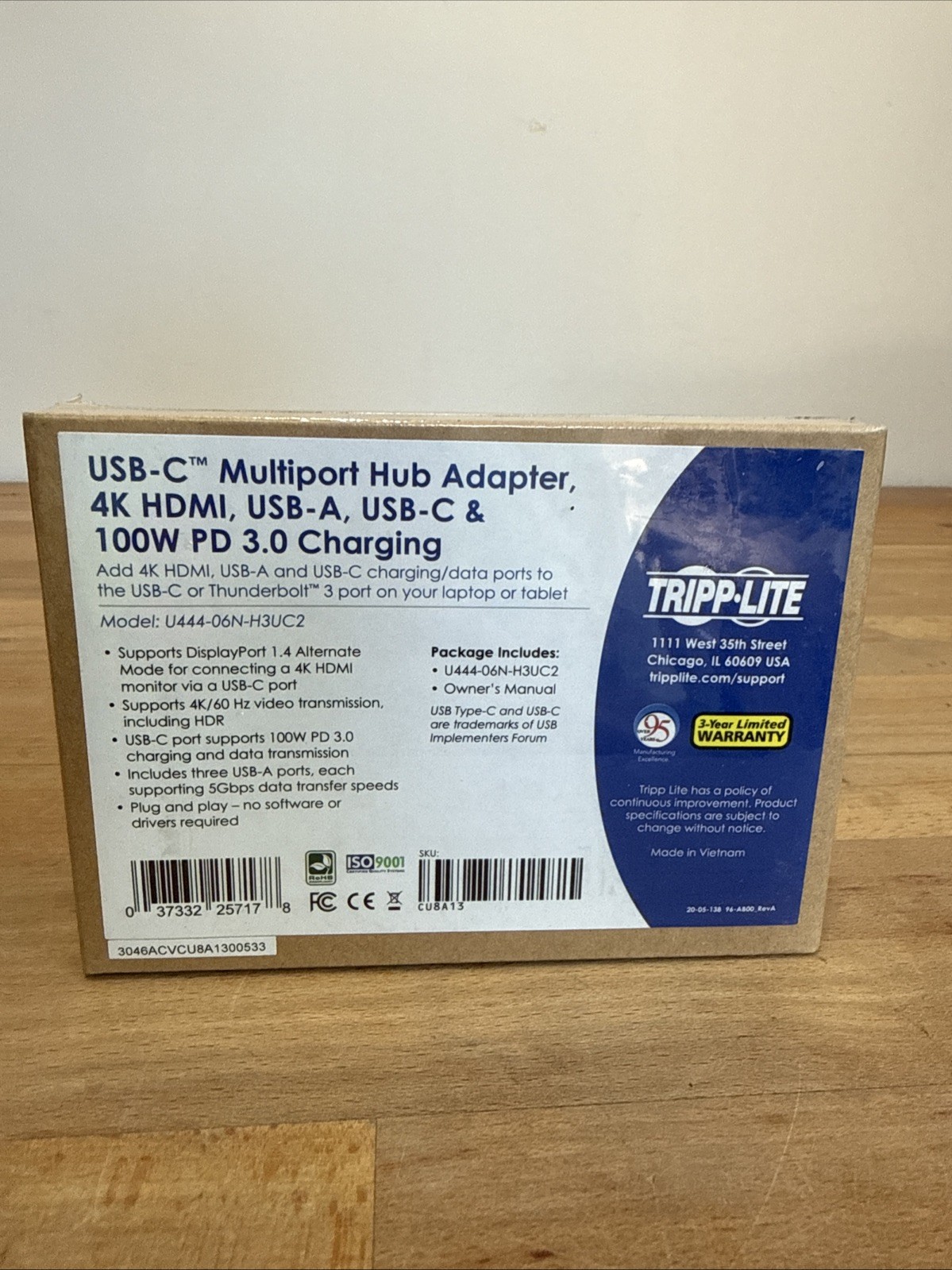 Tripp Lite USB-C Multiport Adapter 100 watt U444-06N-H3UC2 New