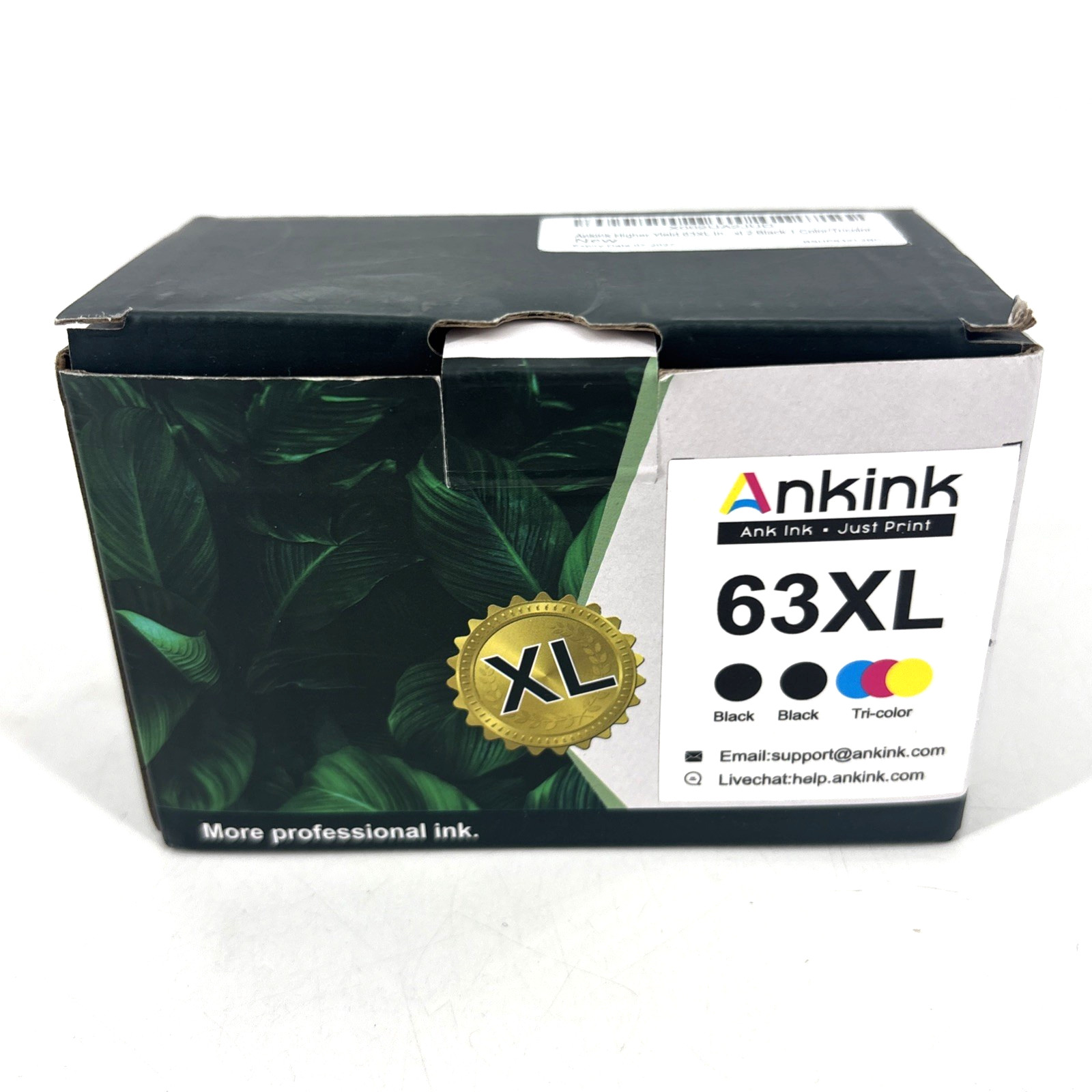 Ankink 63X Two Black And One Tri Colored Ink Cartridges Sealed