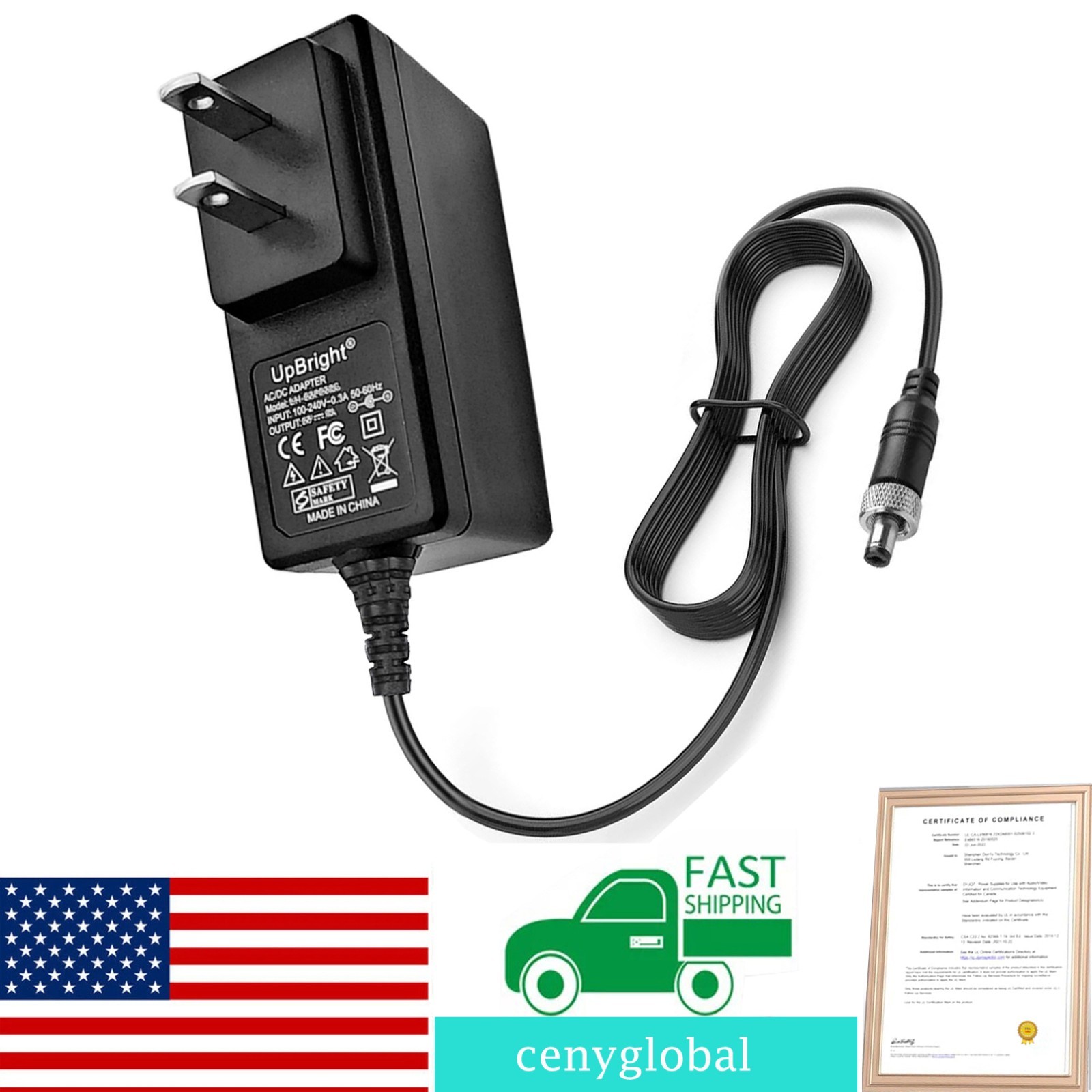 AC Adapter w/Locking For Netgate 2100 SG-2100 Security Gateway Firewall Applianc