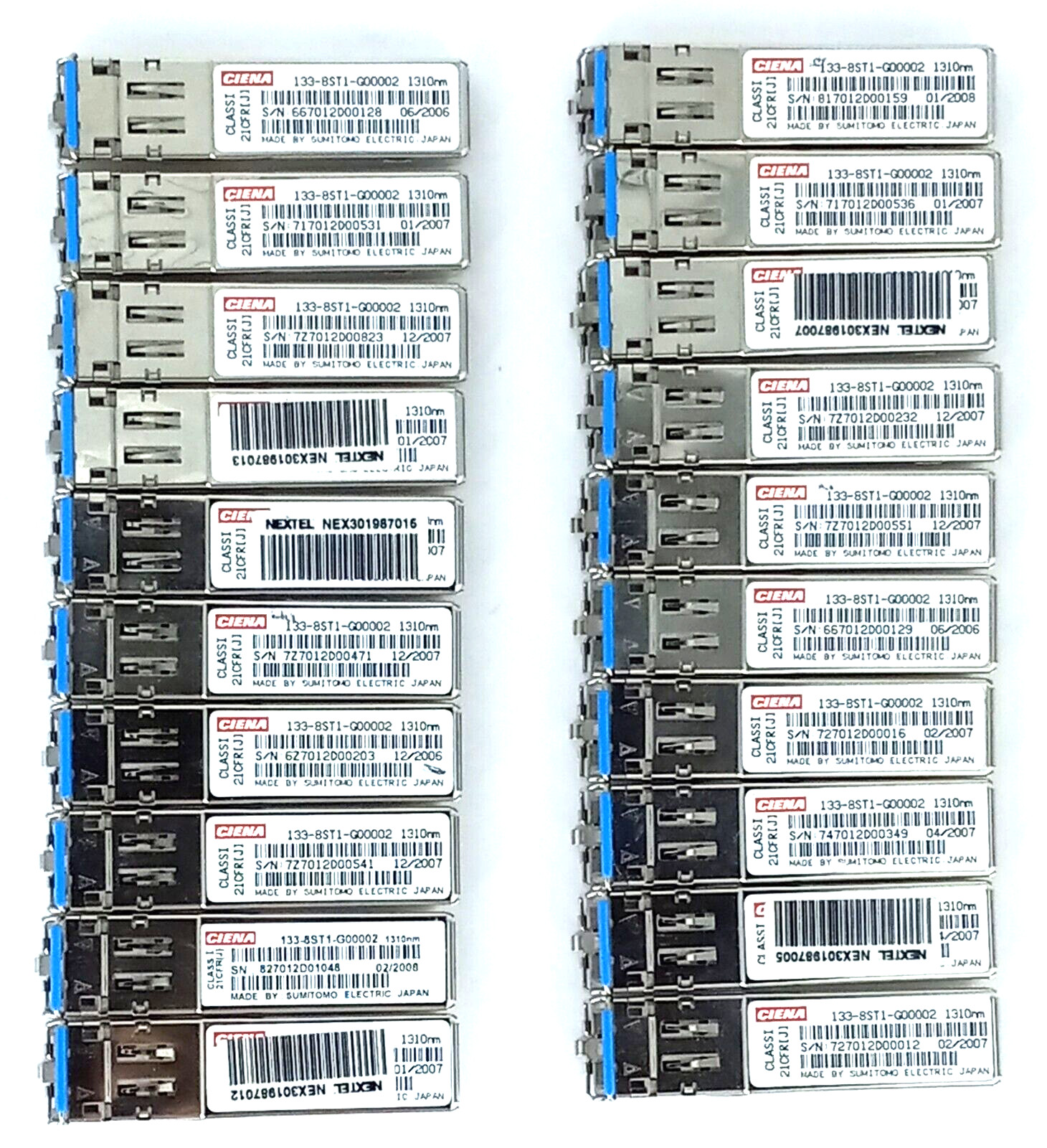 *Lot Of 20* CIENA 133-8ST1-G00002 1310NM SFP Transceiver Modules
