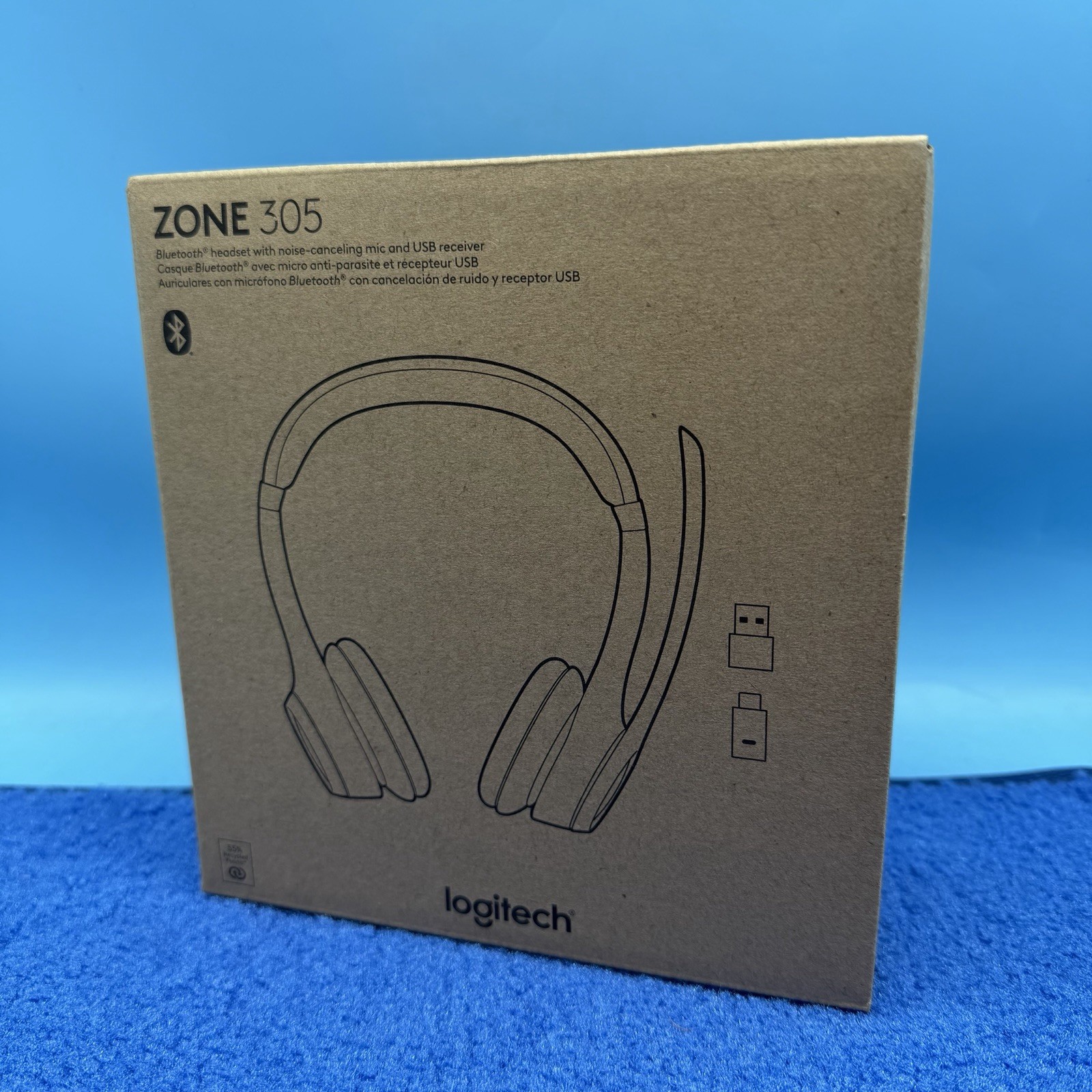 Logitech Zone 305 Wireless Business Bluetooth Headset w/Microphone 981-001450