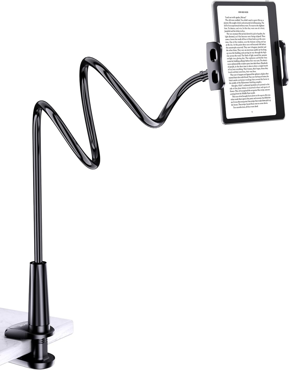 Case for iPad and Kindle 4.7-10.5 in, Flexible Gooseneck Holder for Hands-Free R
