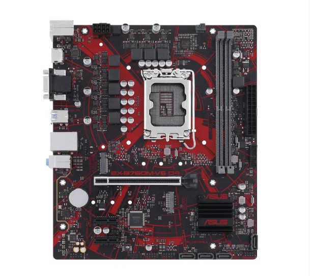 ASUS EX‑B760M‑V5 D4 B760 m‑ATX Mainboard 2×M.2 PCIe4.0 DDR4 2.5Gb Ethernet 5X