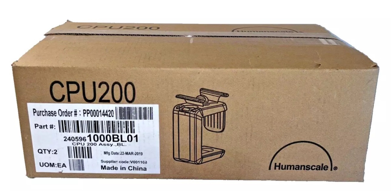 CPU200W Humanscale CPU Mount  Two (2) in Box NEW (Silver/Black)