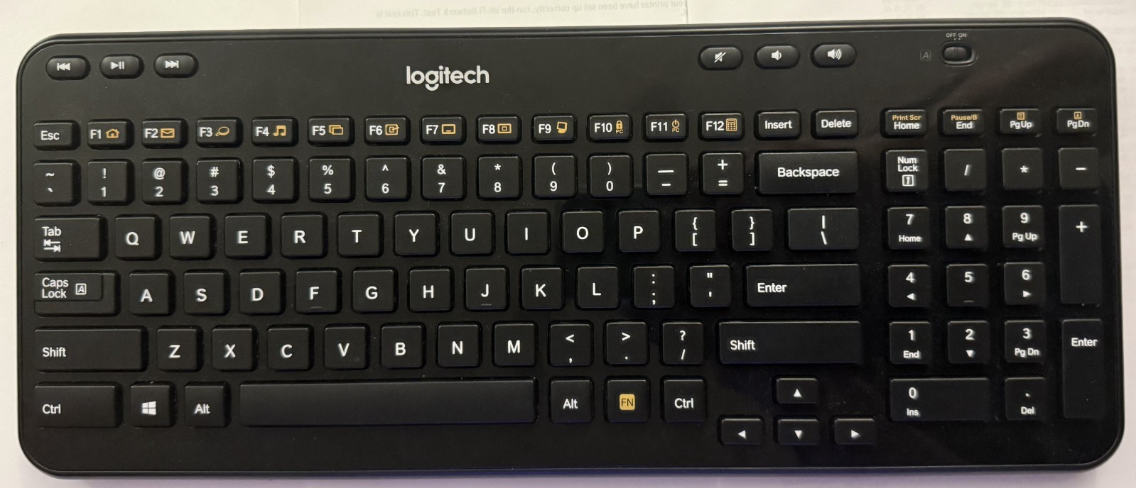 Logitech K360 Wireless Keyboard w/ USB Dongle Y-R0017 | Tested Works