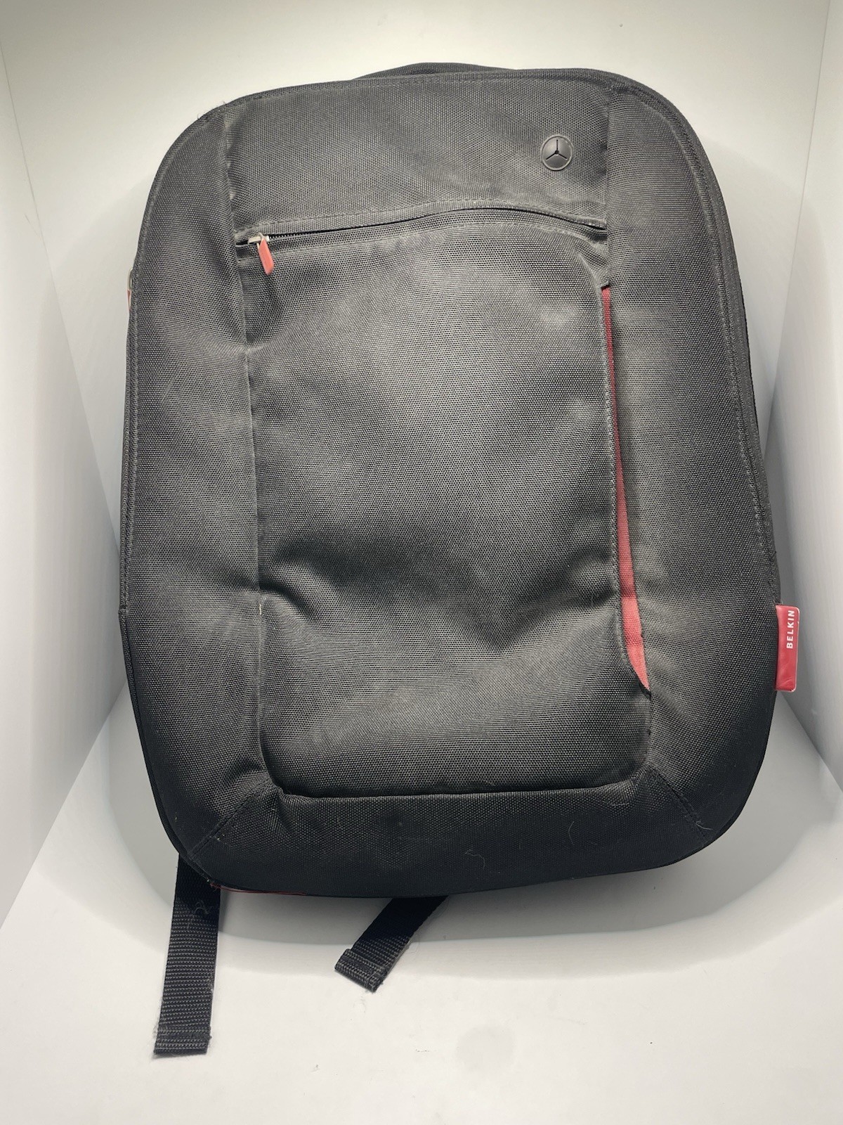 Belkin Backpack Laptop Tablet Padded Zip Bag Tote Black w/ Red