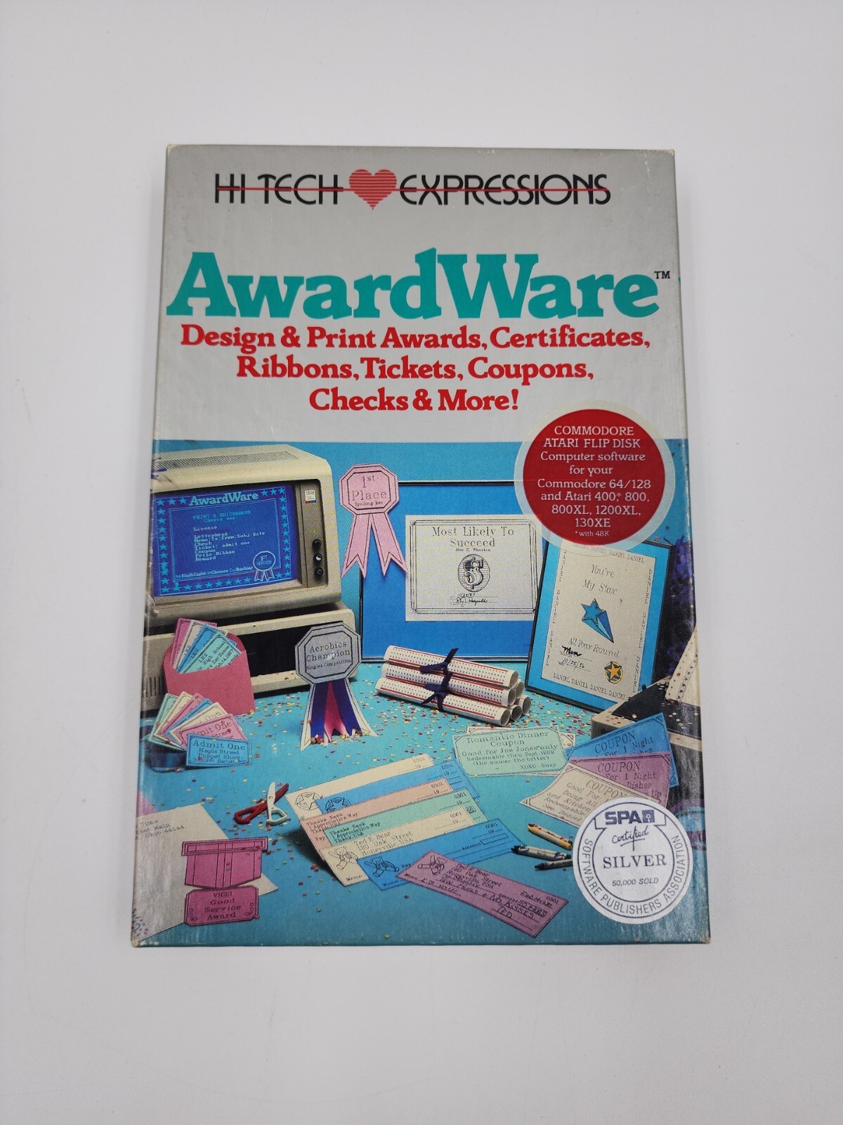 Commodore 64/128 Game Software 1986 Award Ware Hi Tech Expressions Design Print