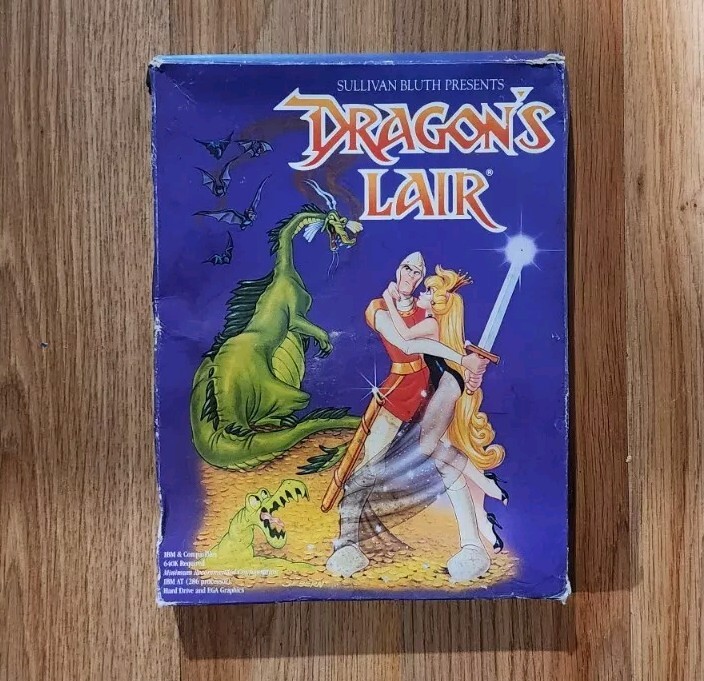 Vintage Dragon’s Lair 1989 Sullivan Don Bluth Presents  IBM 3.5 Disks Merit game