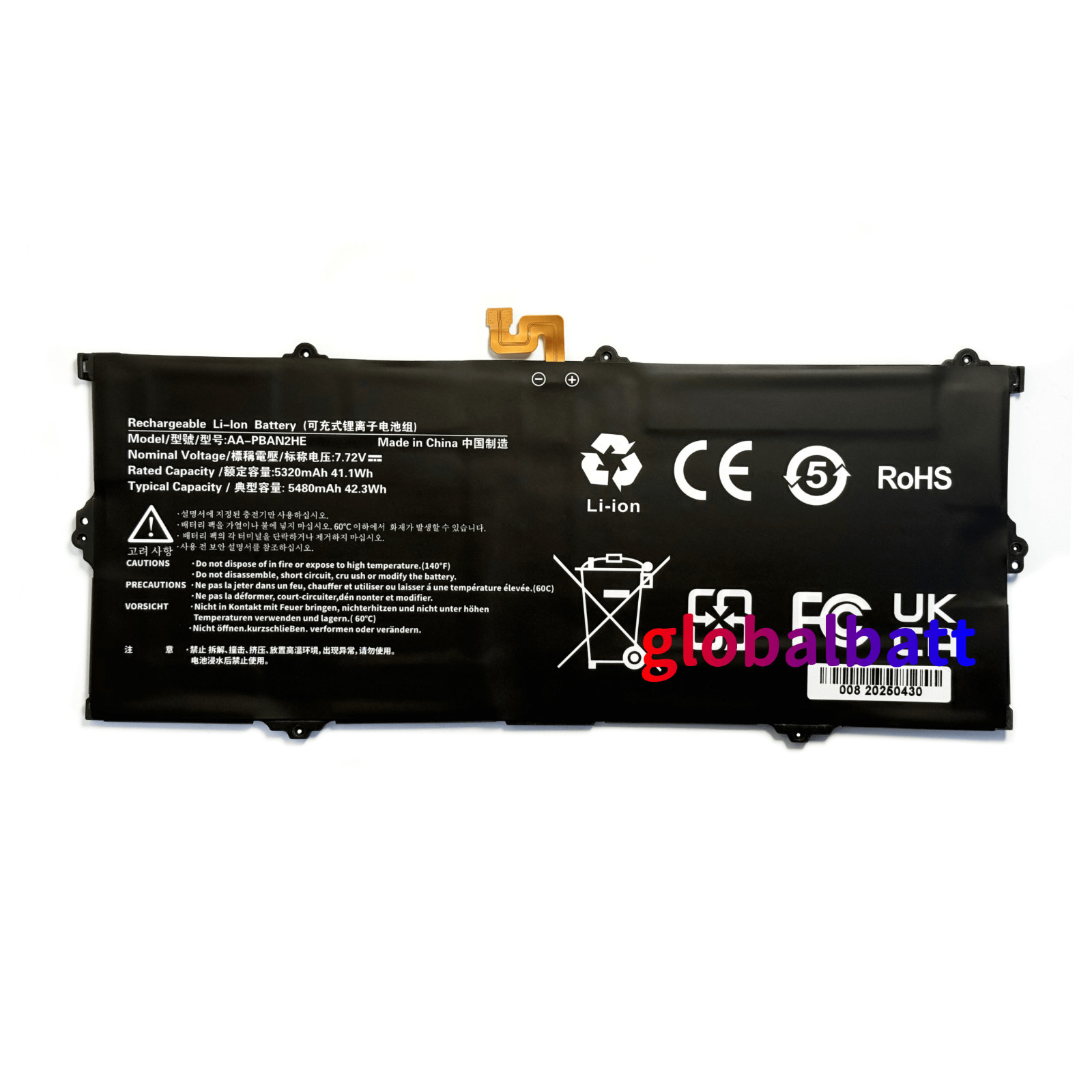 New OEM AA-PBAN2HE Battery for Samsung Book GO NP340XLA NP545XLA XE340XDA 42.3Wh
