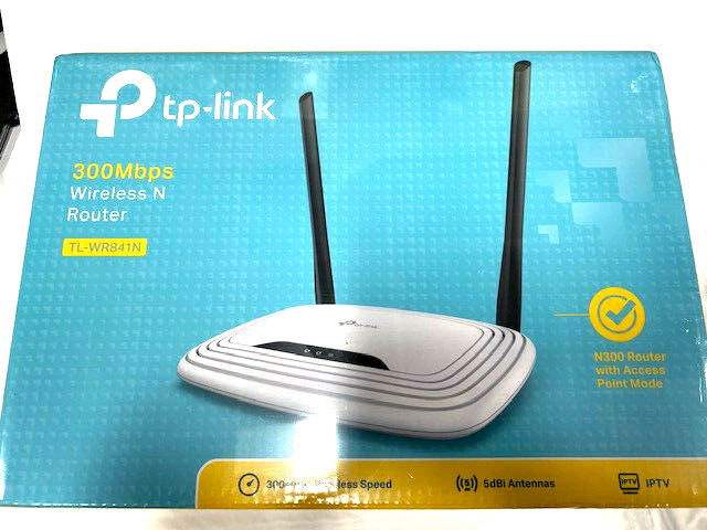 TP-Link N300 Wireless Wi-Fi Router - 2 x 5dBi High Power Antennas, Up to 300M...