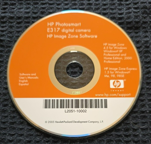 2005 HP Photosmart E317 Digital Camera ver. 8.4 for Mac & Windows.  CD#0177