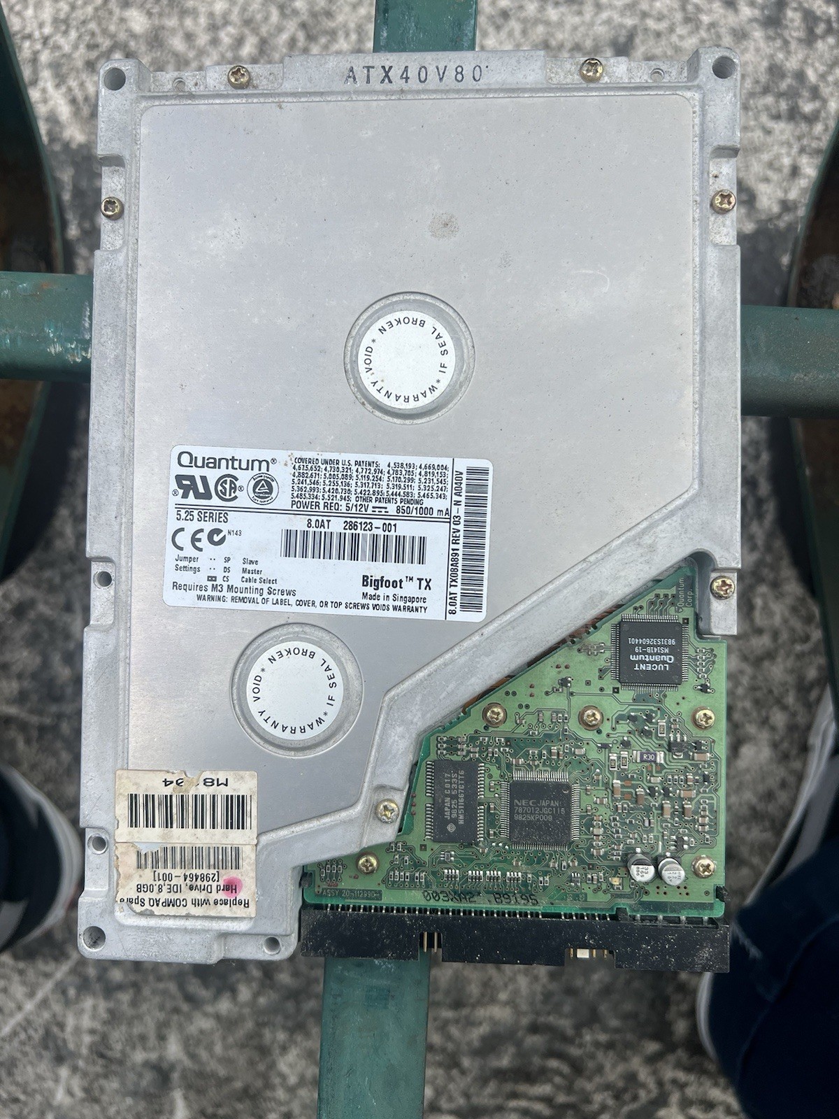 Vintage Quantum BigFoot TX TX08A011 IDE Hard Drive