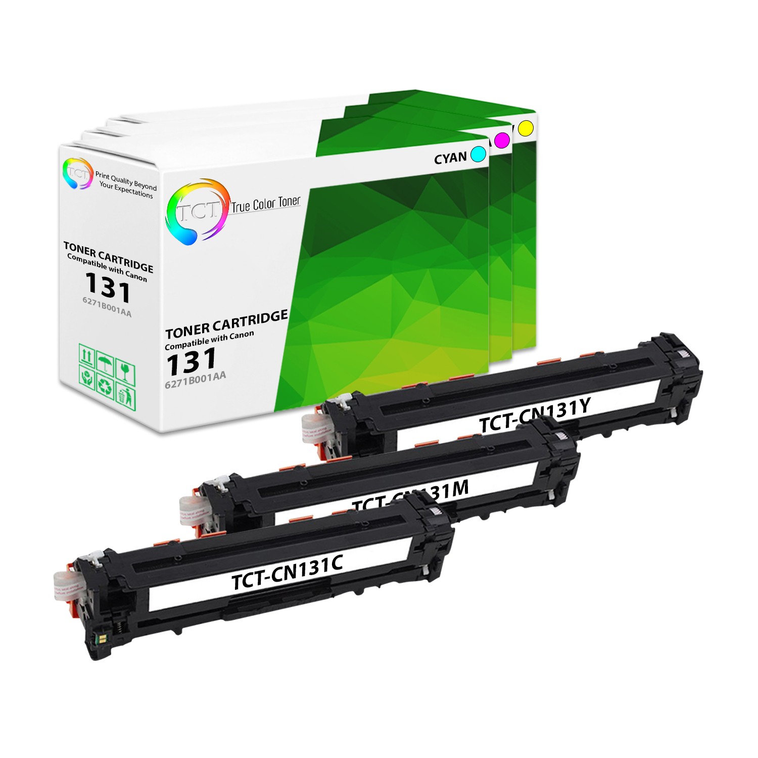 TCT 3PK CRG 131 Color Toner Cartridge Set For Canon Imageclass MF8280 8230 LBP