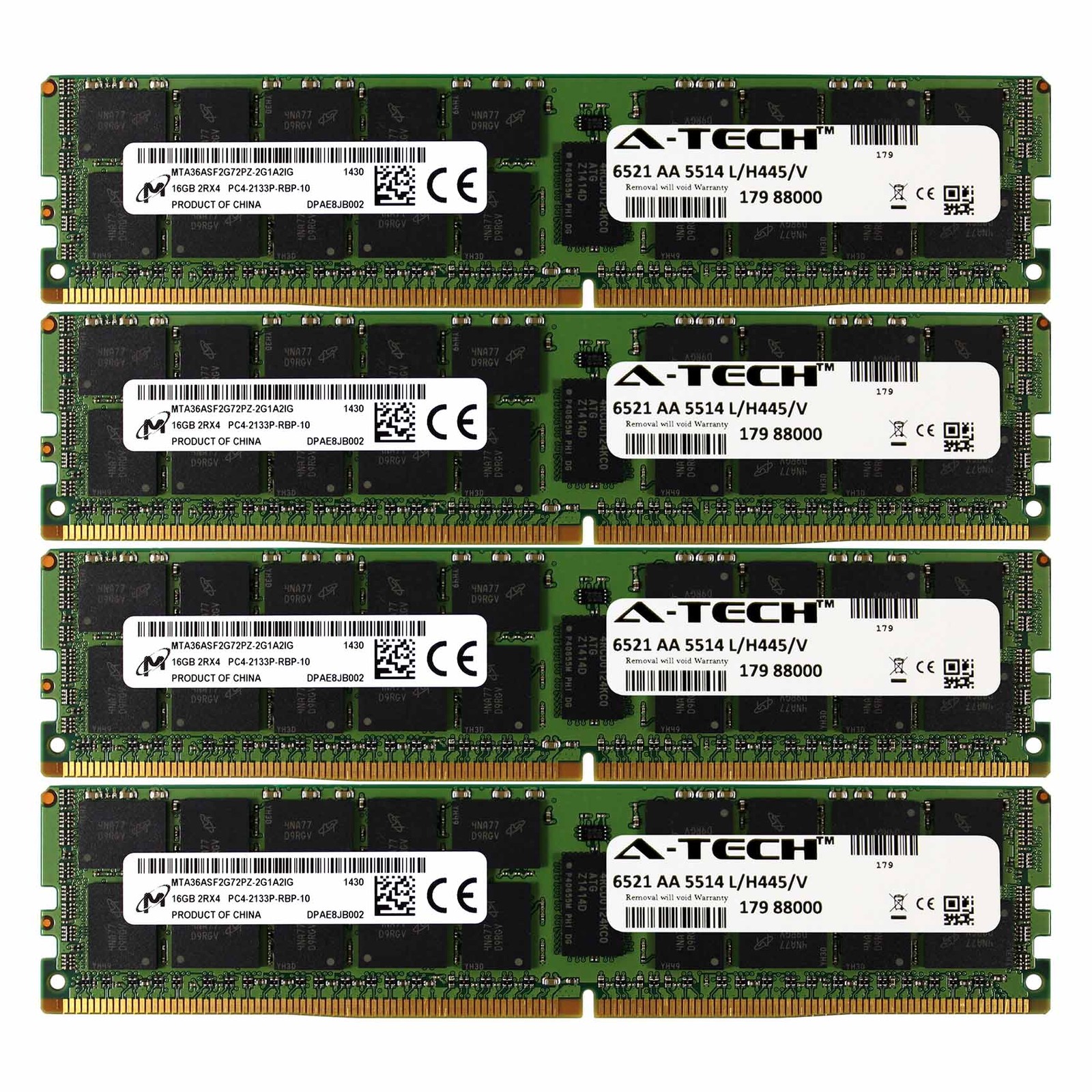PC4-17000 Micron 64GB Kit 4x 16GB HP ProLiant WS460c BL460c WS460c Memory RAM