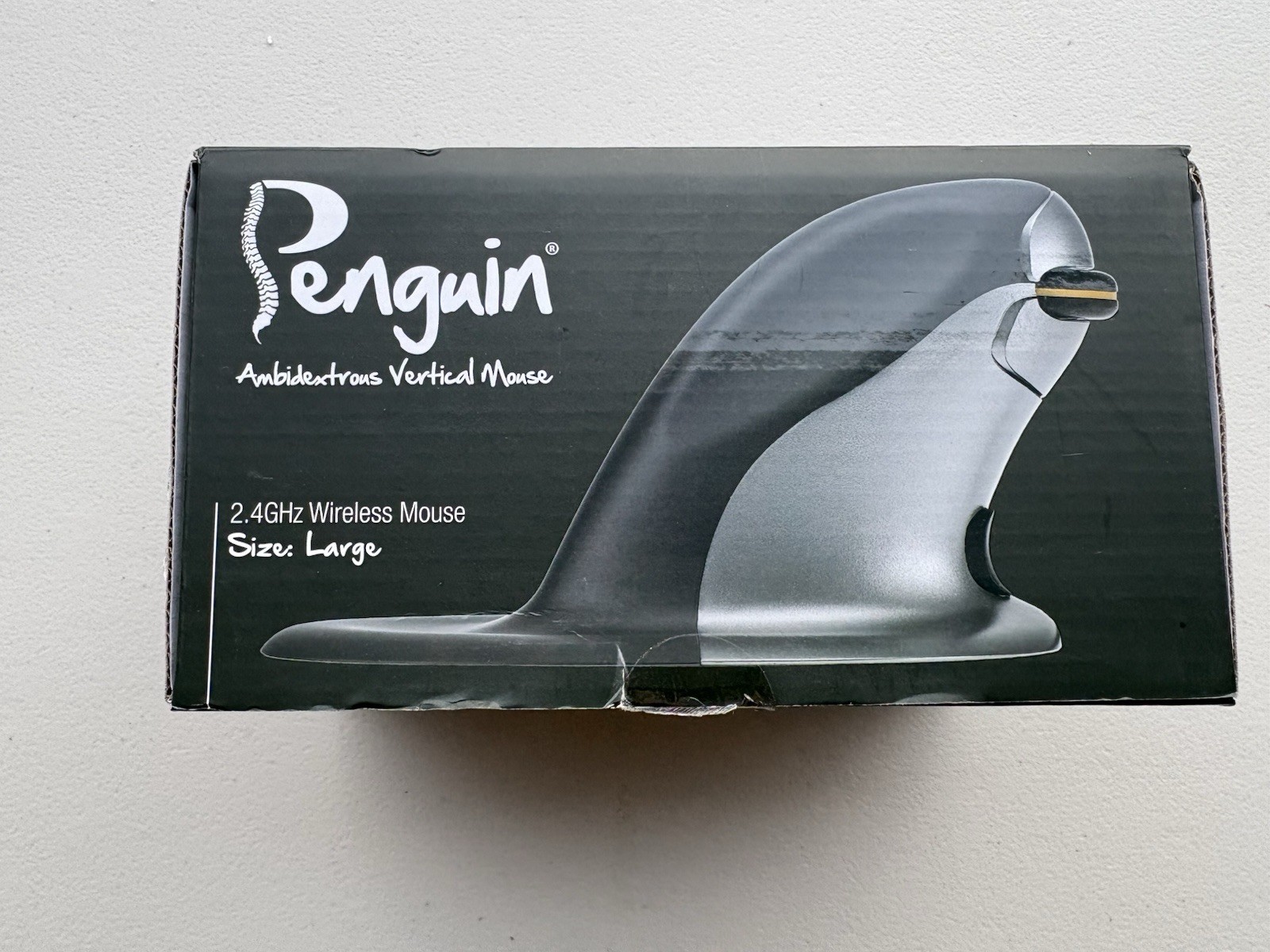 Posturite Penguin Wireless Vertical Mouse LARGE Ambidextrous USB 2.4GHz (TESTED)