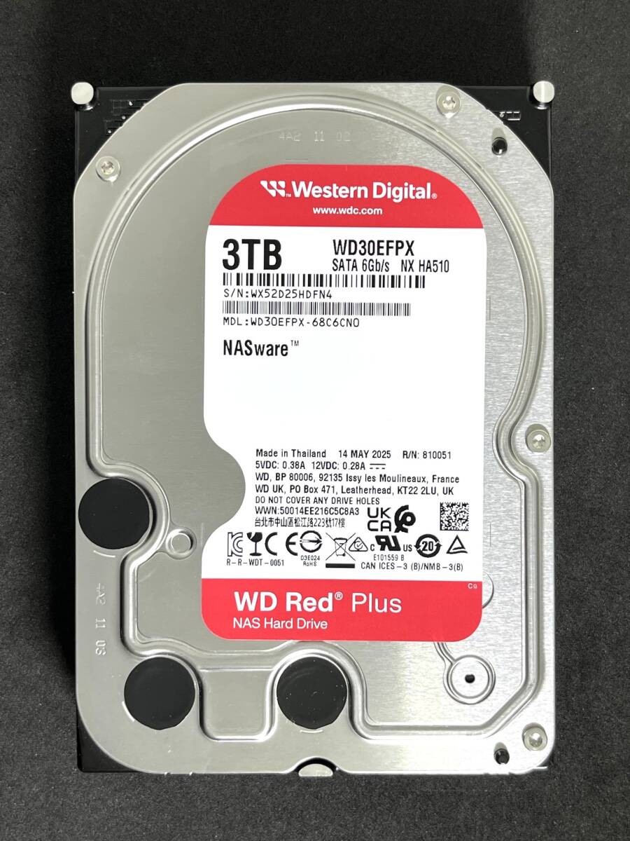 3TB  Western Digital Red plus / WD30EFPX Usage: 35h 2025 Very low usage WD 3.5-