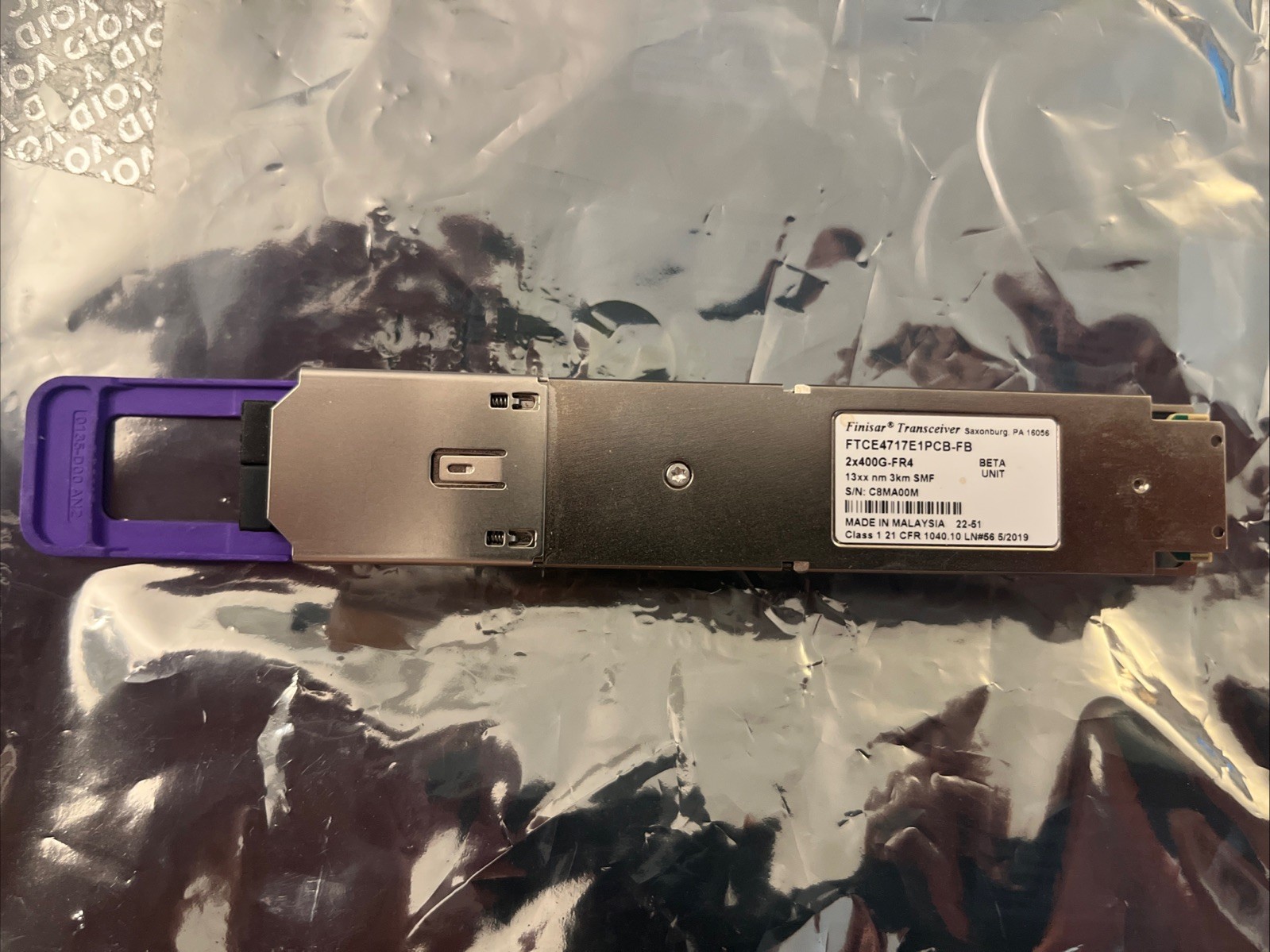 1 unit INNOLIGHT T-OL8CNT-NF2 800GBase OSFP 2xFR4 3km reach 1310nm transceivers