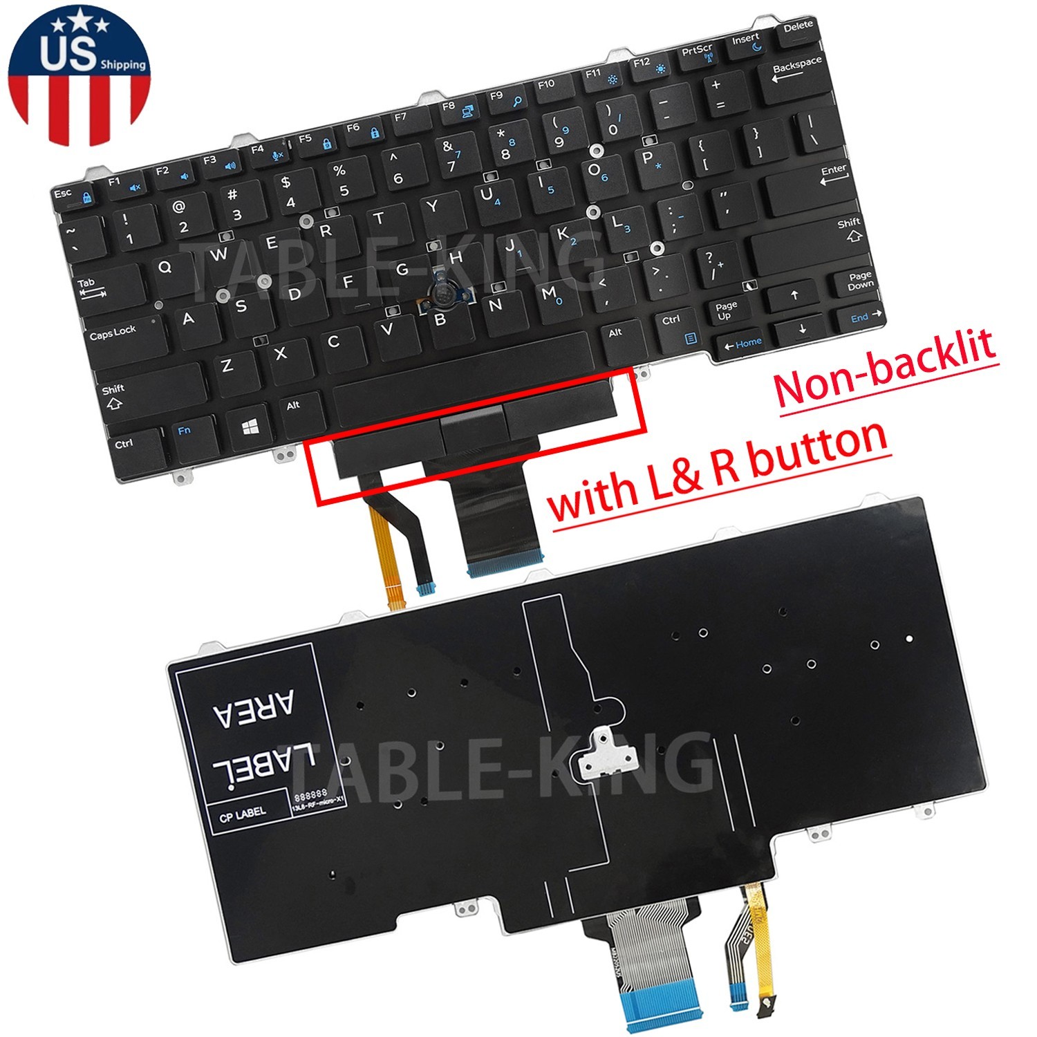 US Keyboard for Dell Latitude E5450/E7450/E5480/E5470/E7470/3340/3350/5480/5490