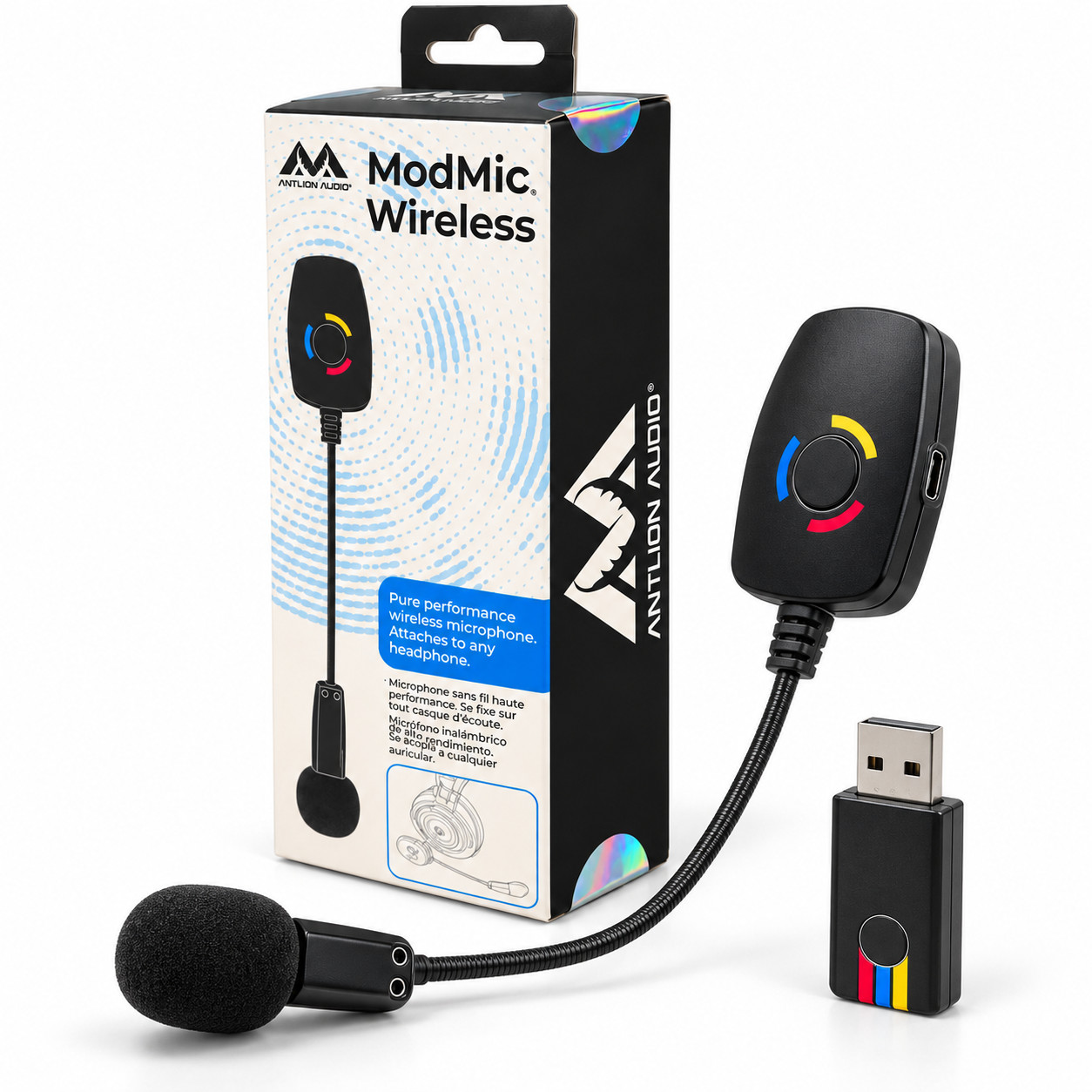 Antlion Audio ModMic Wireless Attachable Microphone aptX Low Latency GDL-0700
