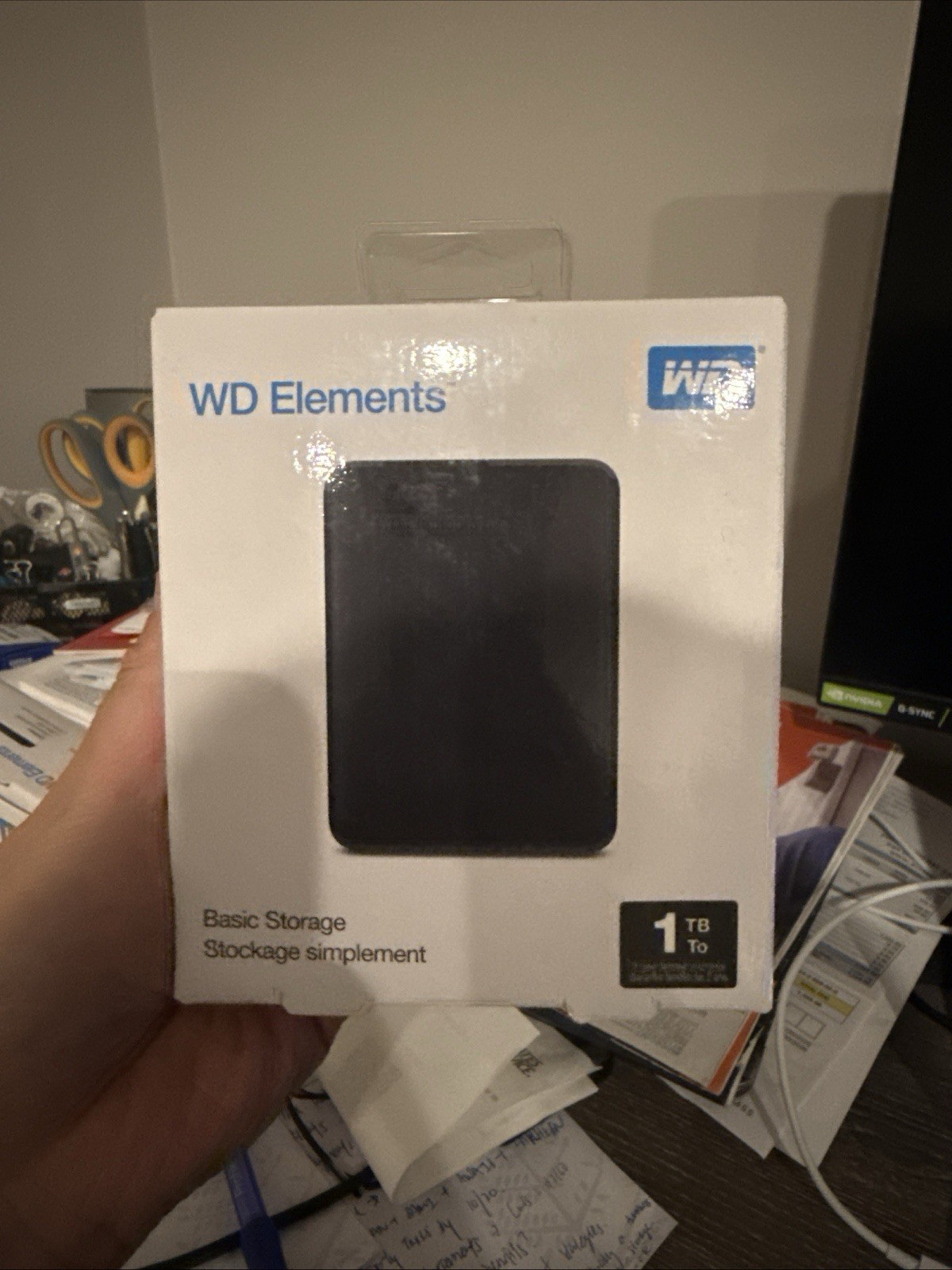Western Digital 1 TB Elements Portable USB 3.0 Hard Drive Storage - Sealed 