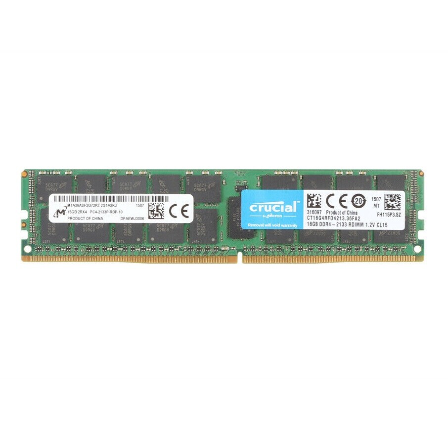 Crucial 16GB DDR4 2133MHz Server Memory Ram For Dell PowerEdge R730xd R730 R630