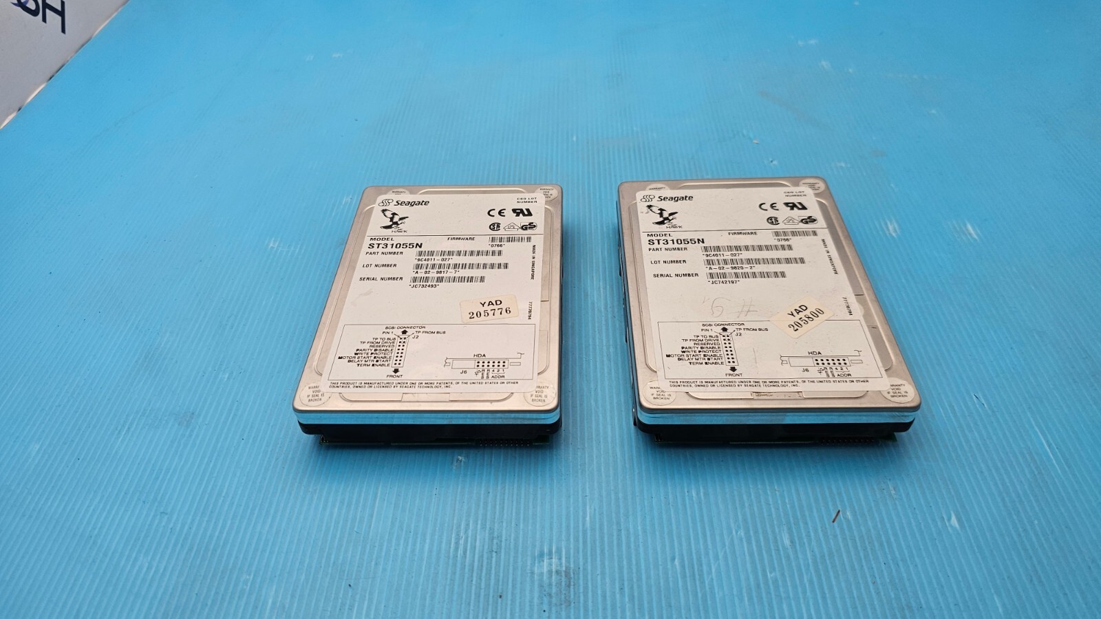 SEAGATE HAWK ST31055N 1GB 50 PIN SCSI Hard Drive Lot of 2