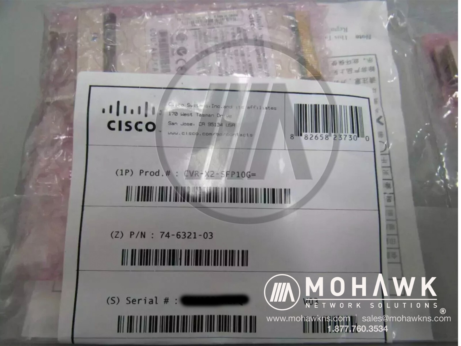 Cisco CVR-X2-SFP10G V03 Module 1 Port X2 to SFP+ 10 Gigabit  