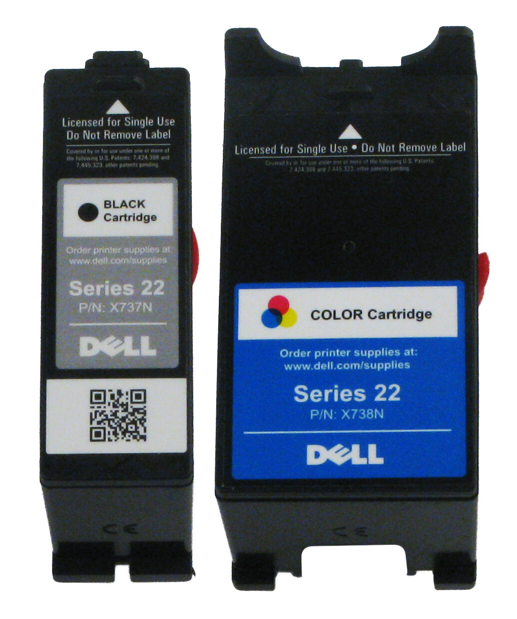 2PK Genuine Dell Series 22 X737N X738N Ink Cartridge for Dell V313 V313W P513w
