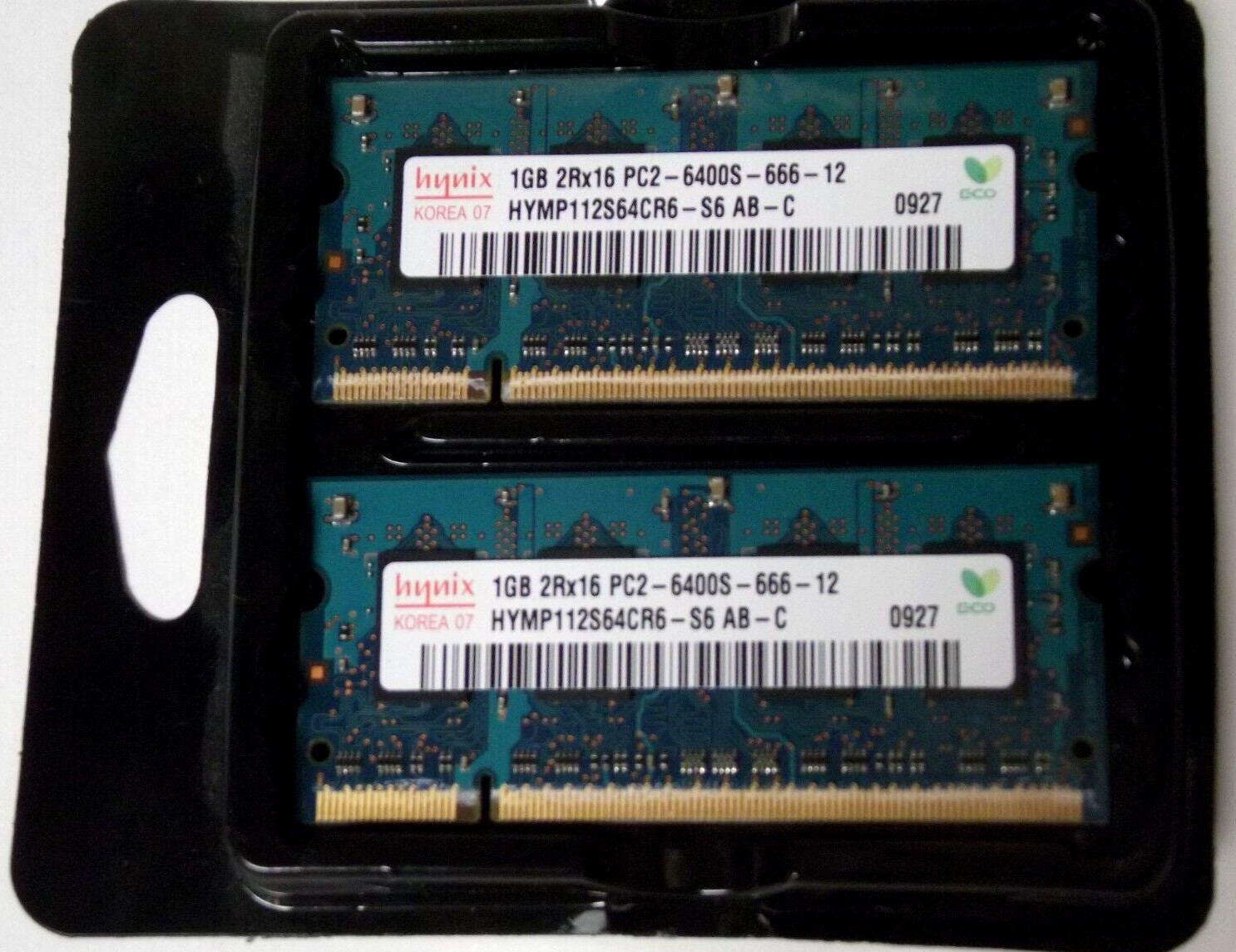 2-1Gb RAM Hynix Memory Inserts 2Rx16 PC2-6400S-666-12 HYMP112S64CR6-S6 AB-C 0927
