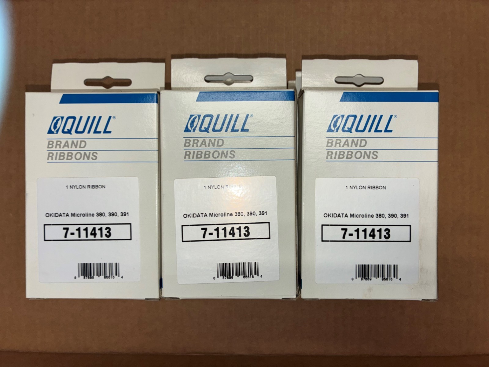 Lot of 9 Quill 7 - 11413 Nylon Printer Ribbons for OKIDARA Microline 380 390 391