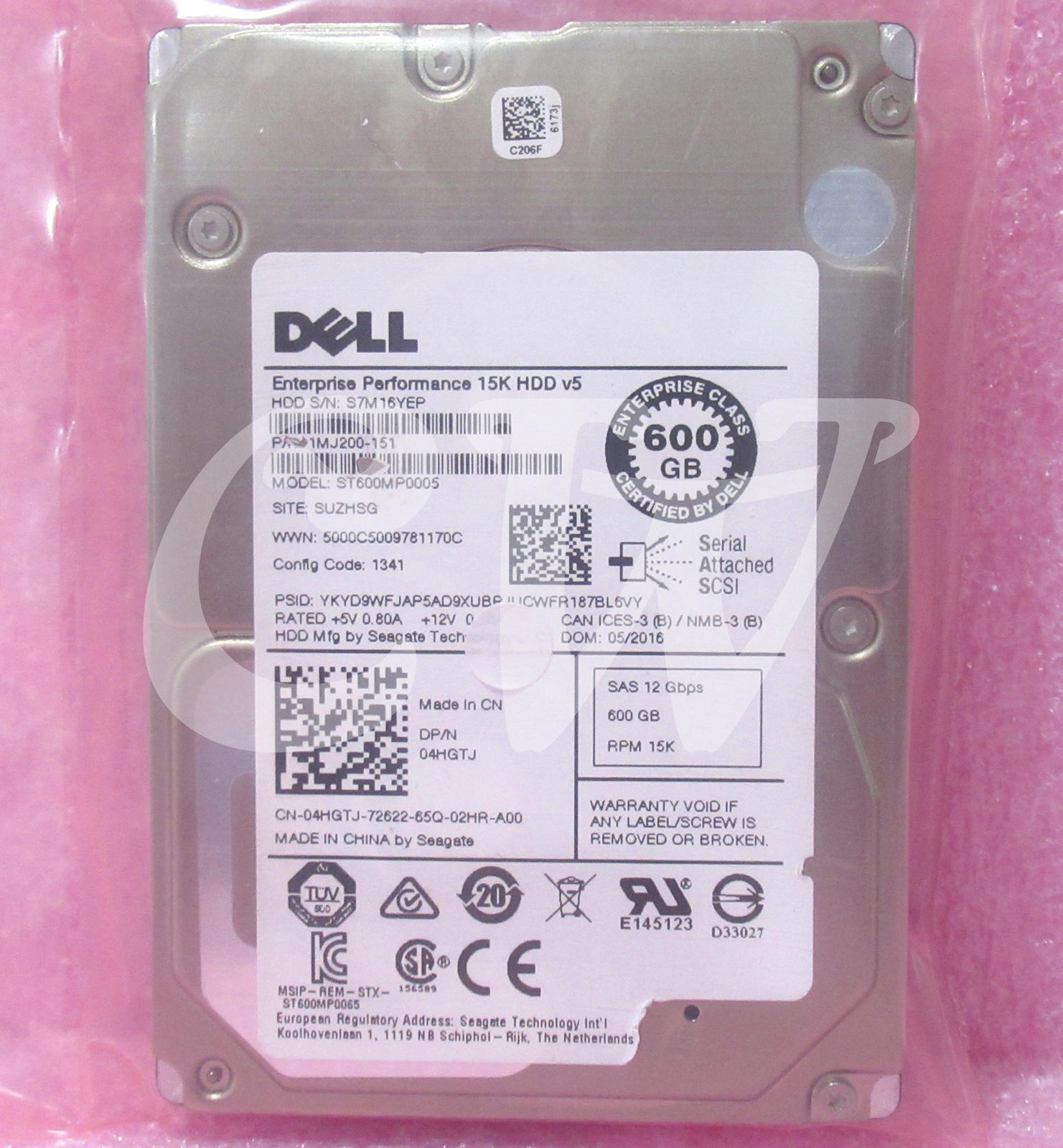 4HGTJ ST600MP0005 Dell GEN13 600GB 15K RPM 12Gb/s 2.5" SAS Hard Drive