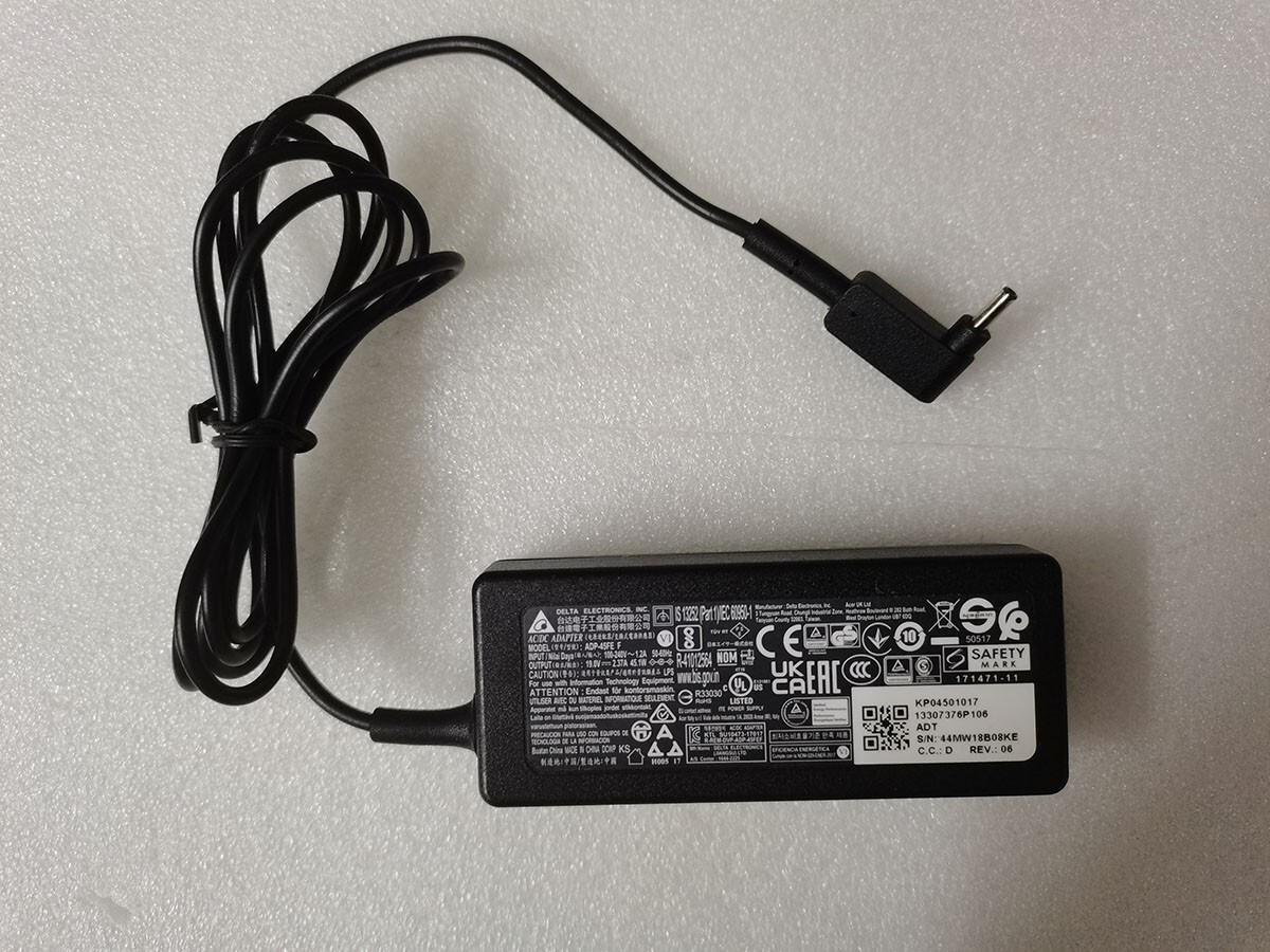 Delta 19V 2.37A 3.0mm ADP-45FE F For Acer Aspire 3 N20C5 A315-35 Series Original