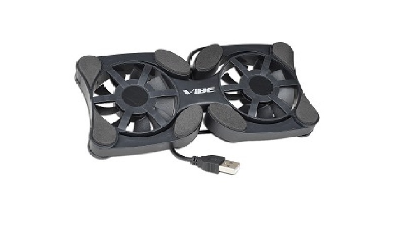 VIBE Axcess Mini Folding Laptop Cooling Pad w/2 80mm Fans (Black) 15" For Travel