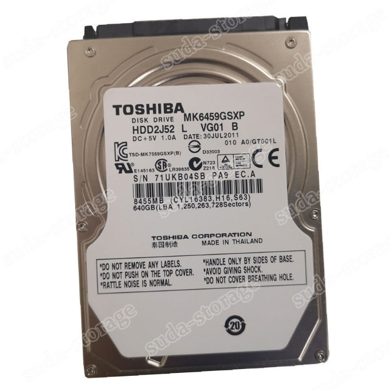 1PCS Toshiba 640GB MK6459GSXP 5400 RPM SATA 2.5" Laptop HDD Hard Drive -9.5mm