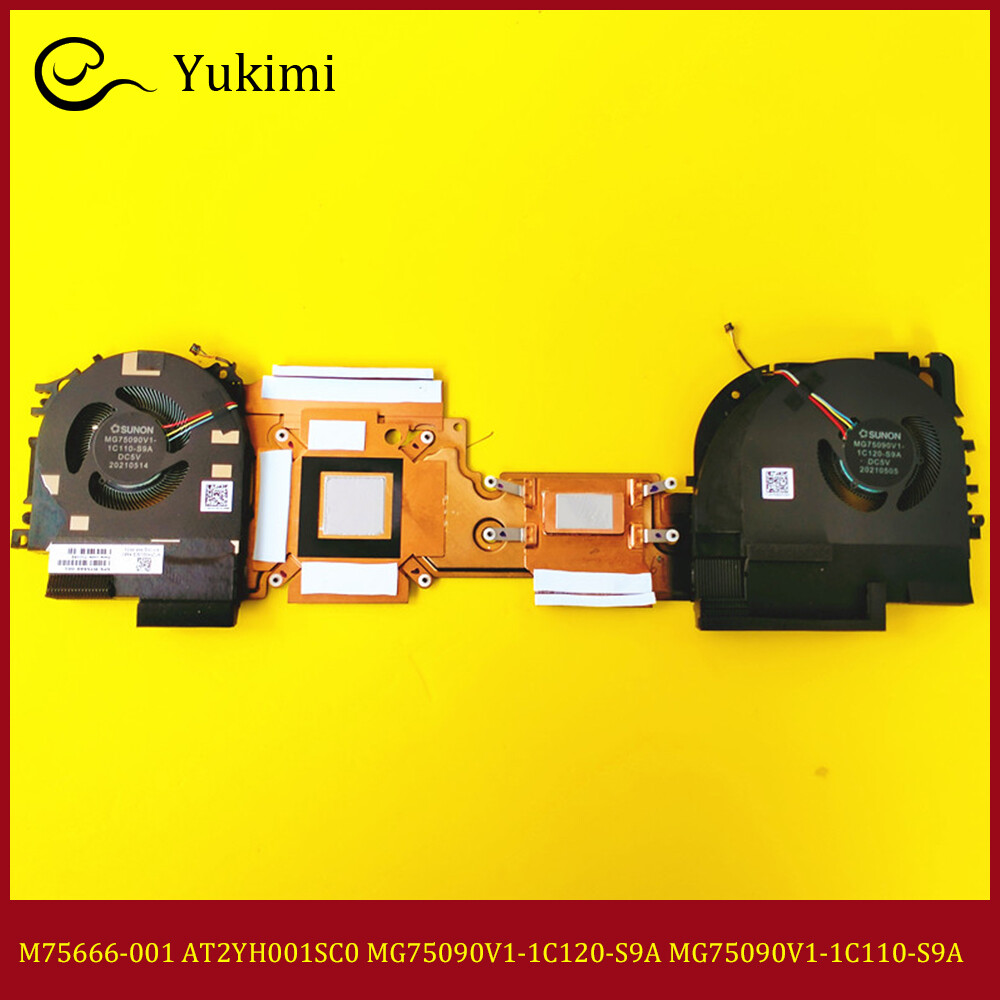 M75666-001 AT2YH001SC0 FOR HP Zbook fury 17 G8 CPU Graphics Heatsink Cooling Fan