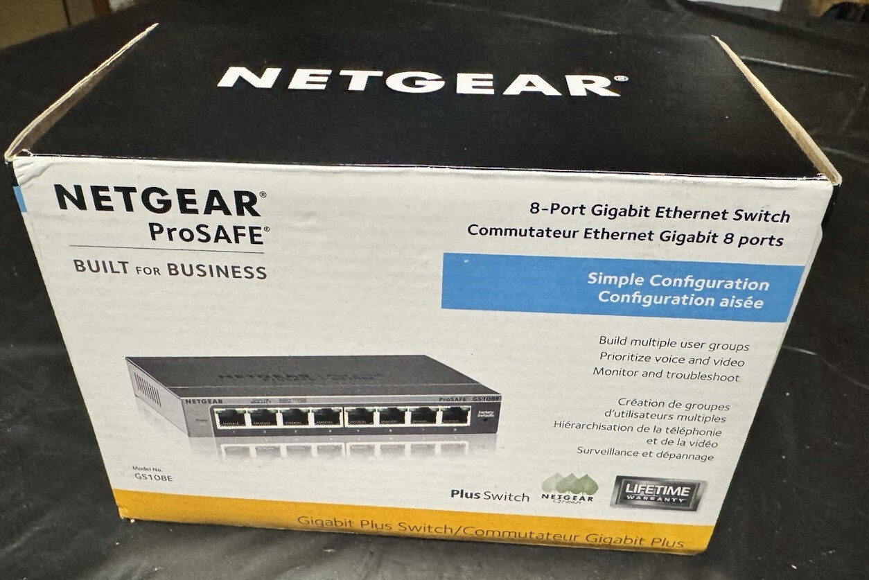 Netgear ProSafe GS108E-300NAS - 8-Port Gigabit Ethernet Switch