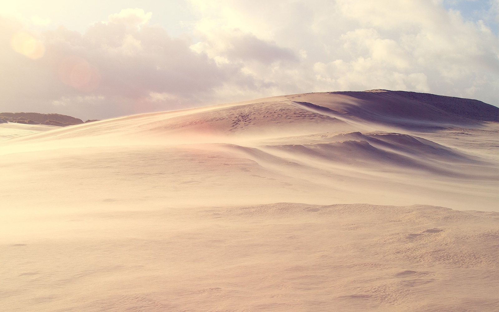 Landscape desert nature clouds sand dunes Custom Gaming Mat Desk