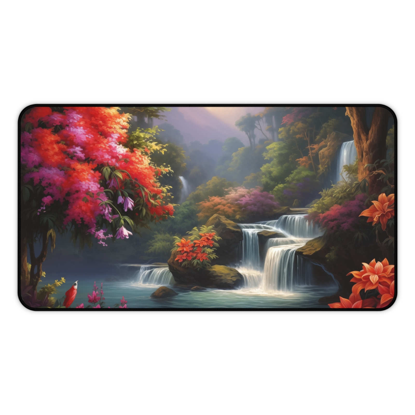 Tropical Mouse Pad, Waterfall Desk Mat, Large XL Deskmat, Gaming Mouse Pad 