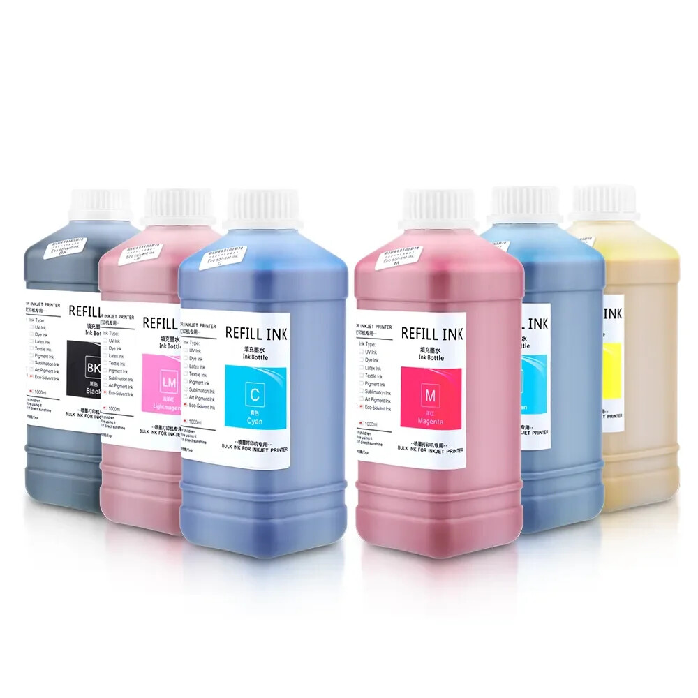1000ml High Quality Eco Solvent Bulk Ink for Epson DX11 DX4-DX7 XP600 TX800 4720