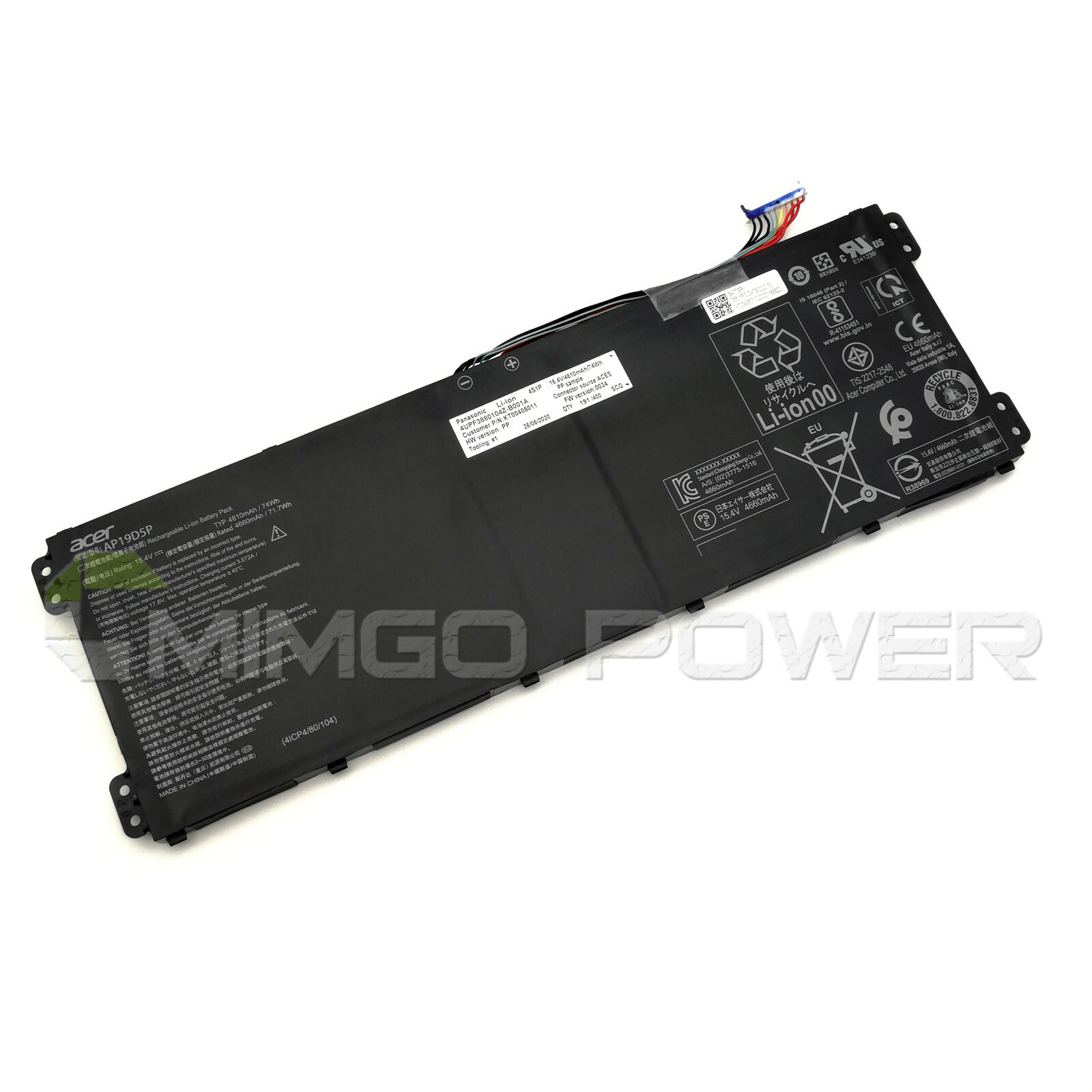 New Genuine AP19D5P Laptop Battery for Acer ConceptD 3 Ezel CC315-72G CN315-72G
